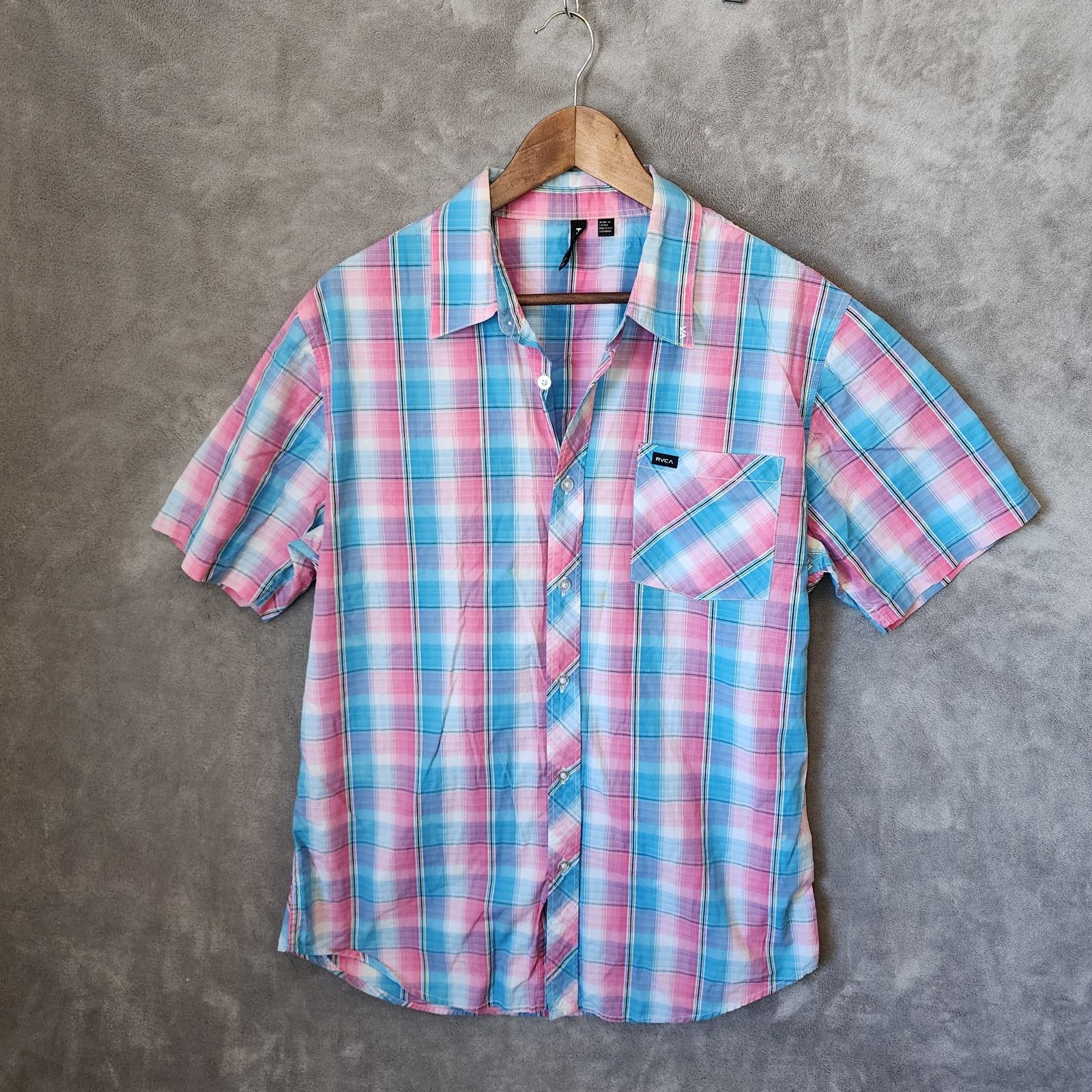 RVCA RVCA Men's Large Grid Windowpane Shirt Size US L / EU 52-54 / 3 - 1 Thumbnail