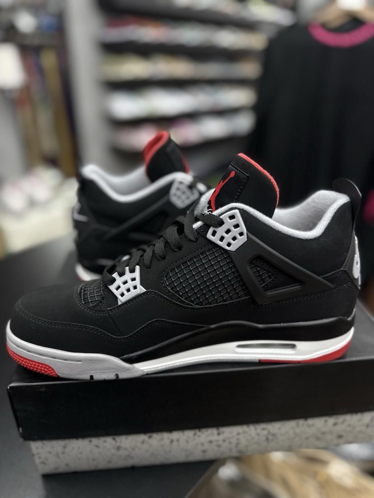 Jordan Brand NEW Nike Air Jordan 4 Retro OG Bred Black Red Shoes 10.5 Size US 10.5 / EU 43-44 - 7 Thumbnail