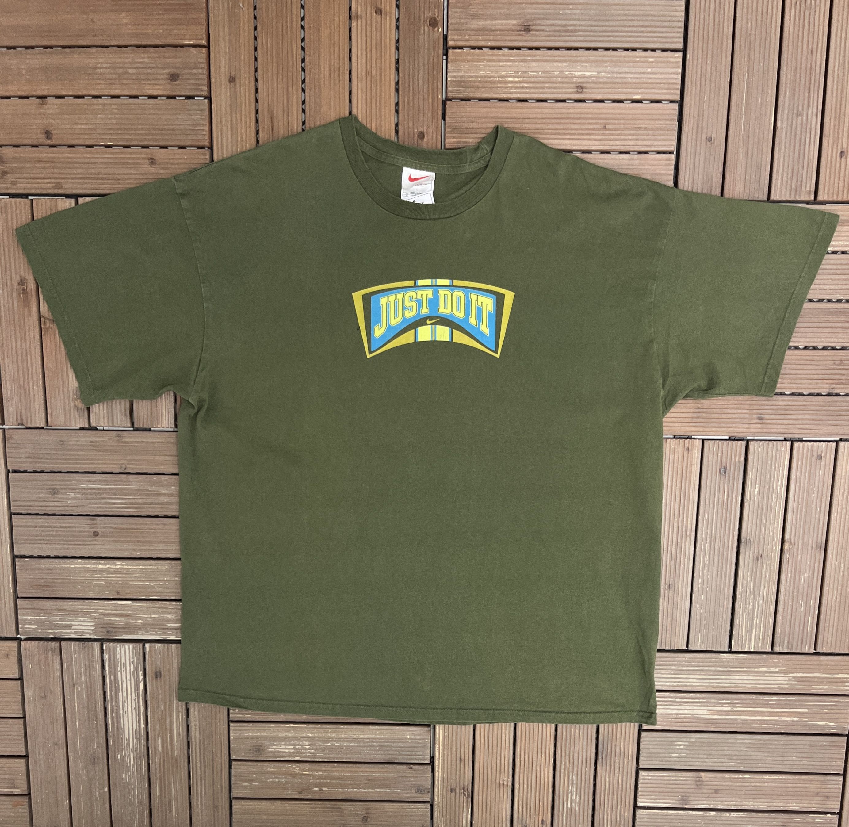 Nike × Vintage Nike Just Do It Vintage Green T-Shirt Tee Size US XXL / EU 58 / 5 - 1 Thumbnail