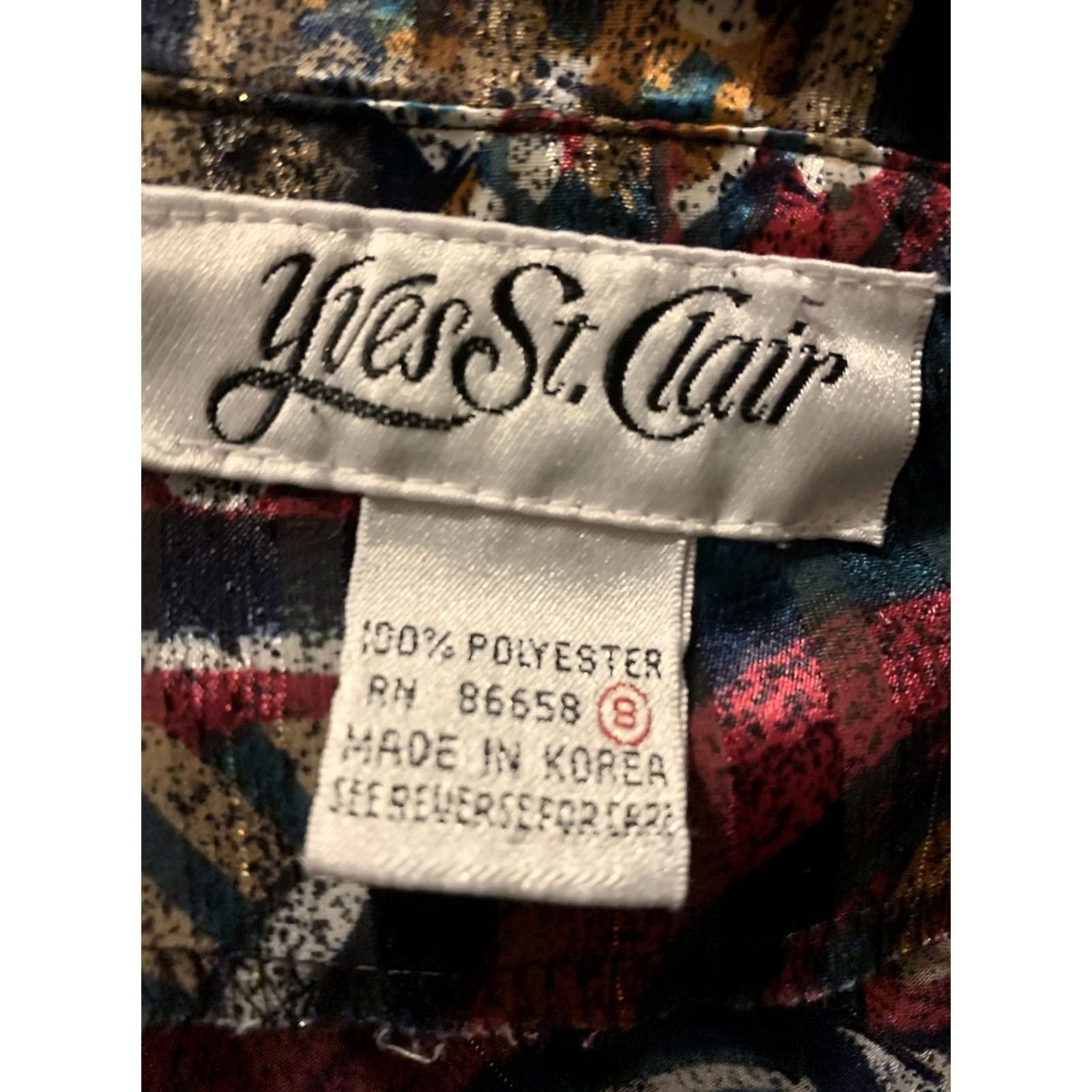 Vintage Vintage Sheer Glitter Thread Blouse Yves St Clair Womens SZ 8 #885 Size M / US 6-8 / IT 42-44 - 5 Thumbnail