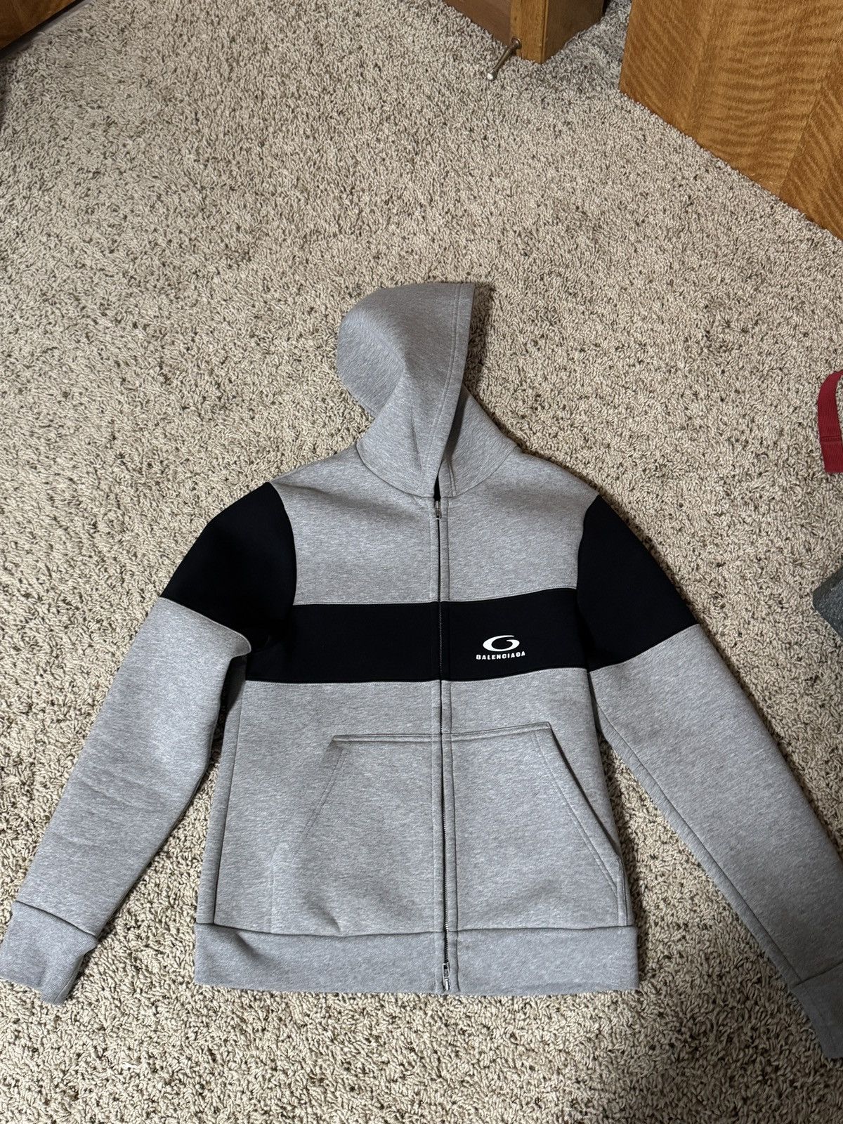 Balenciaga Logo embroidered zipped hoodie Size US L / EU 52-54 / 3 - 1 Thumbnail