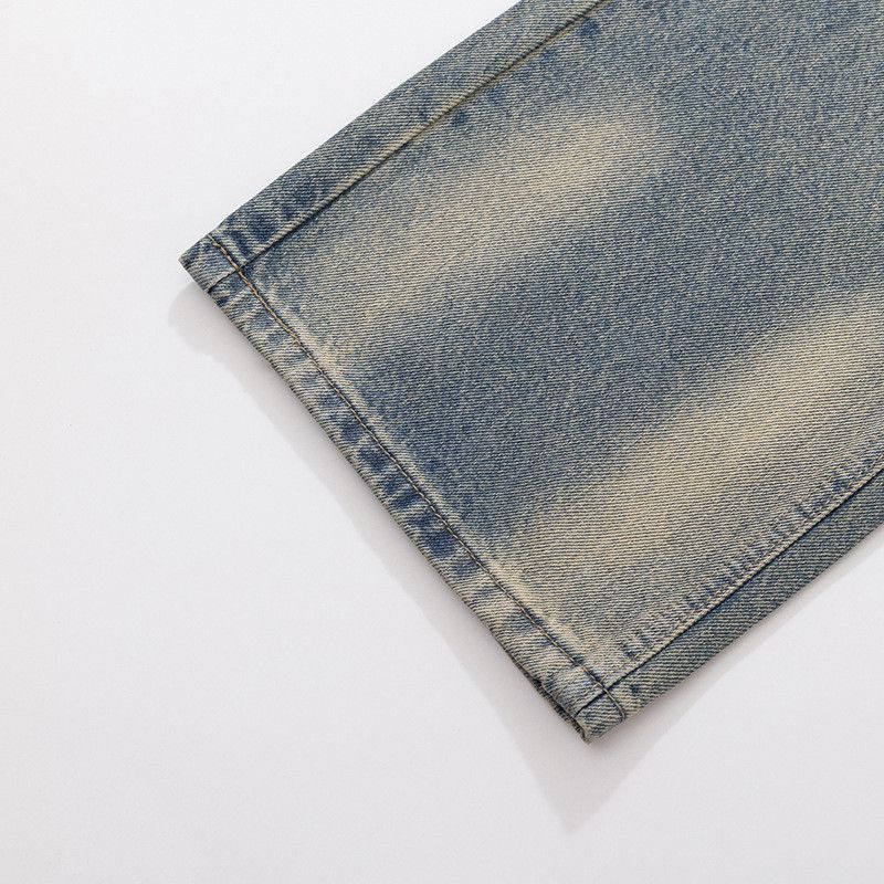 Vintage Retro American distressed ripped men's straight leg jeans Size US 32 / EU 48 - 6 Thumbnail