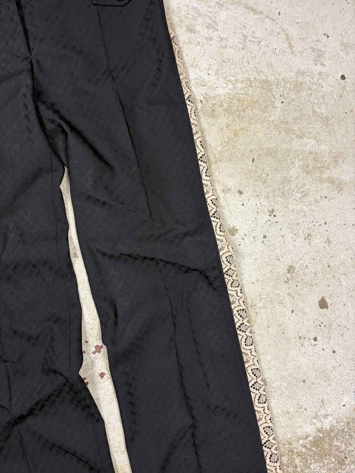 Dolce & Gabbana Dolce & Gabbana Black Casual Pants Lace Trims Stripe Size 30" / US 8 / IT 44 - 6 Thumbnail