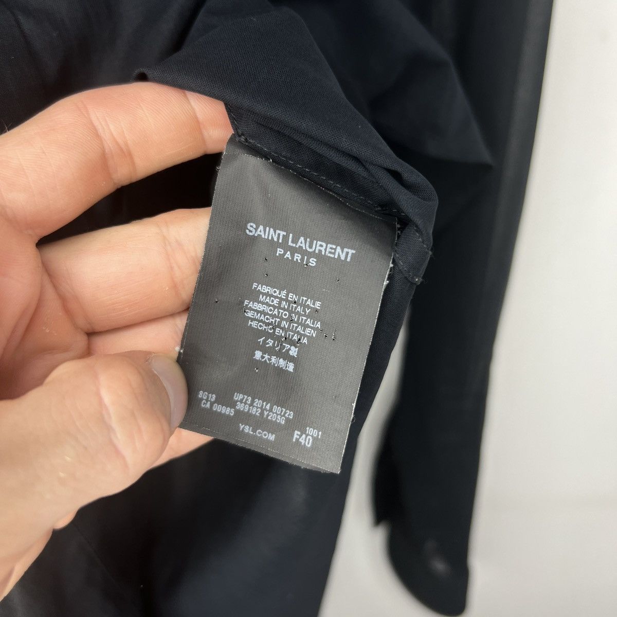 Saint Laurent Paris Saint Laurent Classic Black Transparent Shirt Avant Garde Size US S / EU 44-46 / 1 - 8 Thumbnail