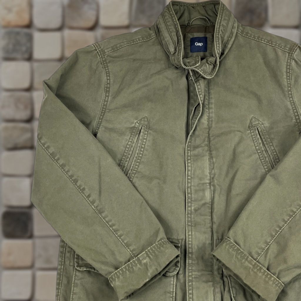 Gap VINTAGE Gap Jacket Mens M Green Field Utility Canvas Hooded Military Chore Size US M / EU 48-50 / 2 - 1 Thumbnail