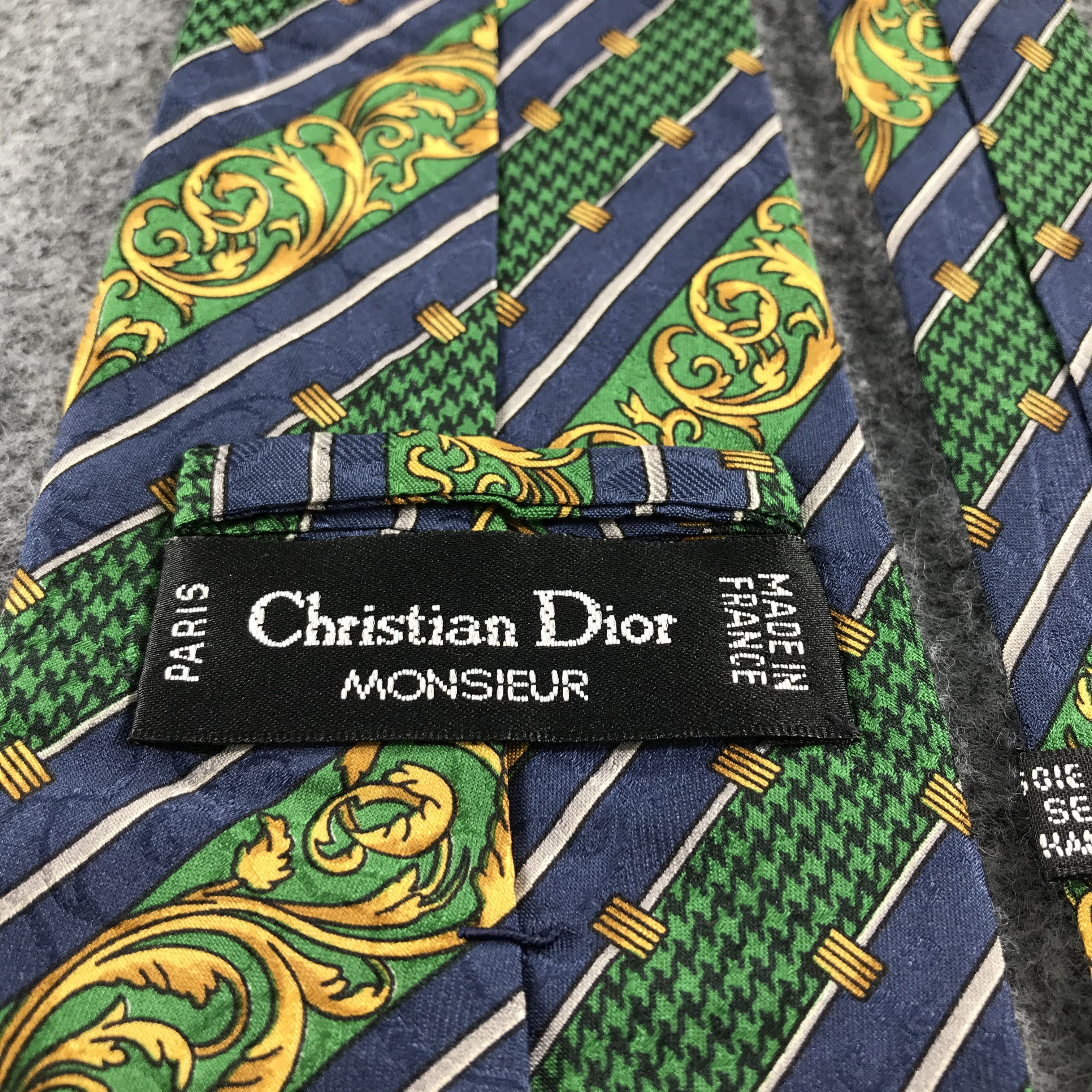 Christian Dior Monsieur × Vintage Vintage Christian Dior Monsieur Baroque Silk Neck Ties T33 Size ONE SIZE - 3 Thumbnail