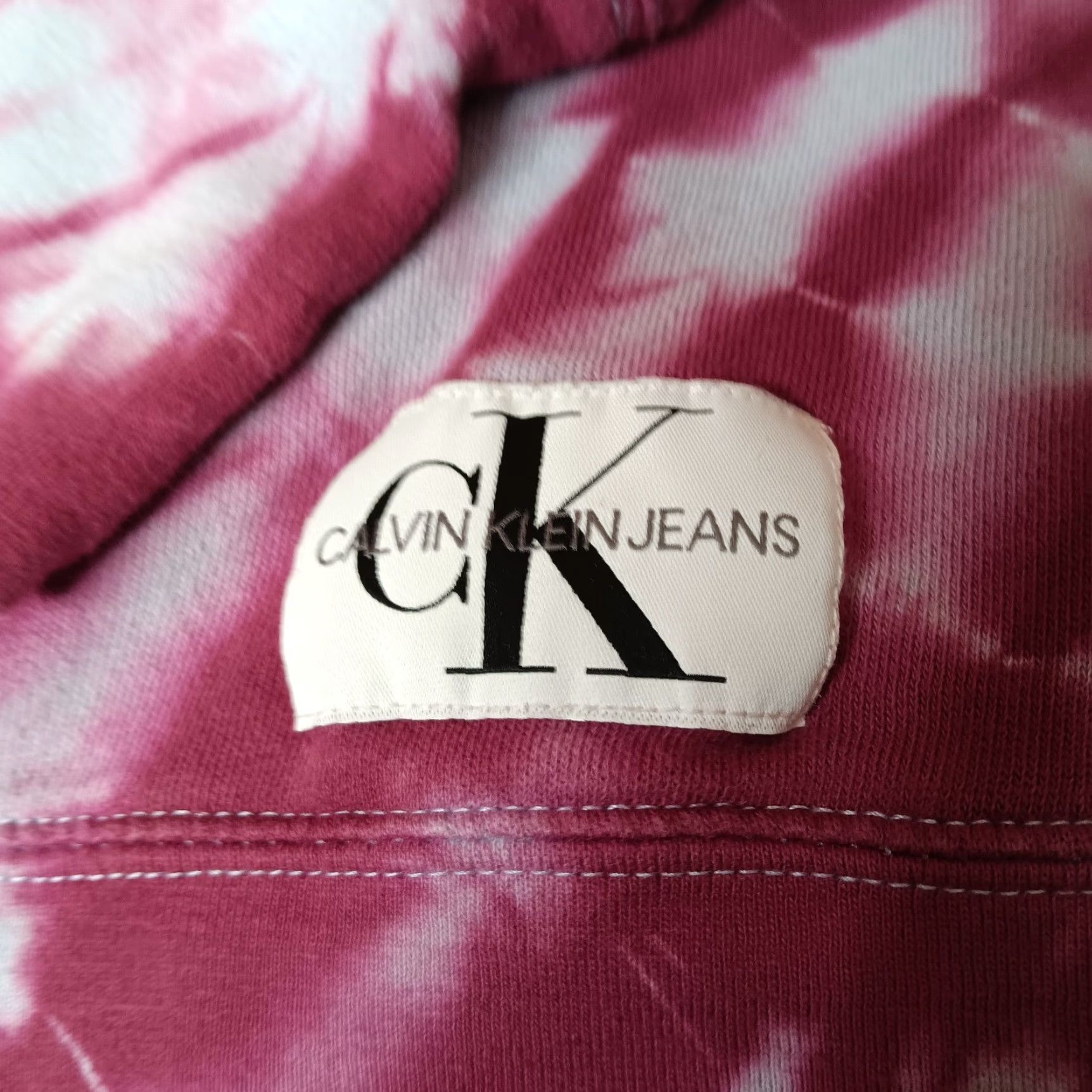 Calvin Klein Calvin Klein Jeans Sweatshirt M Tie Dye Purple Mock Neck Cropped Hippie Boho Knit 100% Cotton Pullover Women Size M / US 6-8 / IT 42-44 - 3 Thumbnail