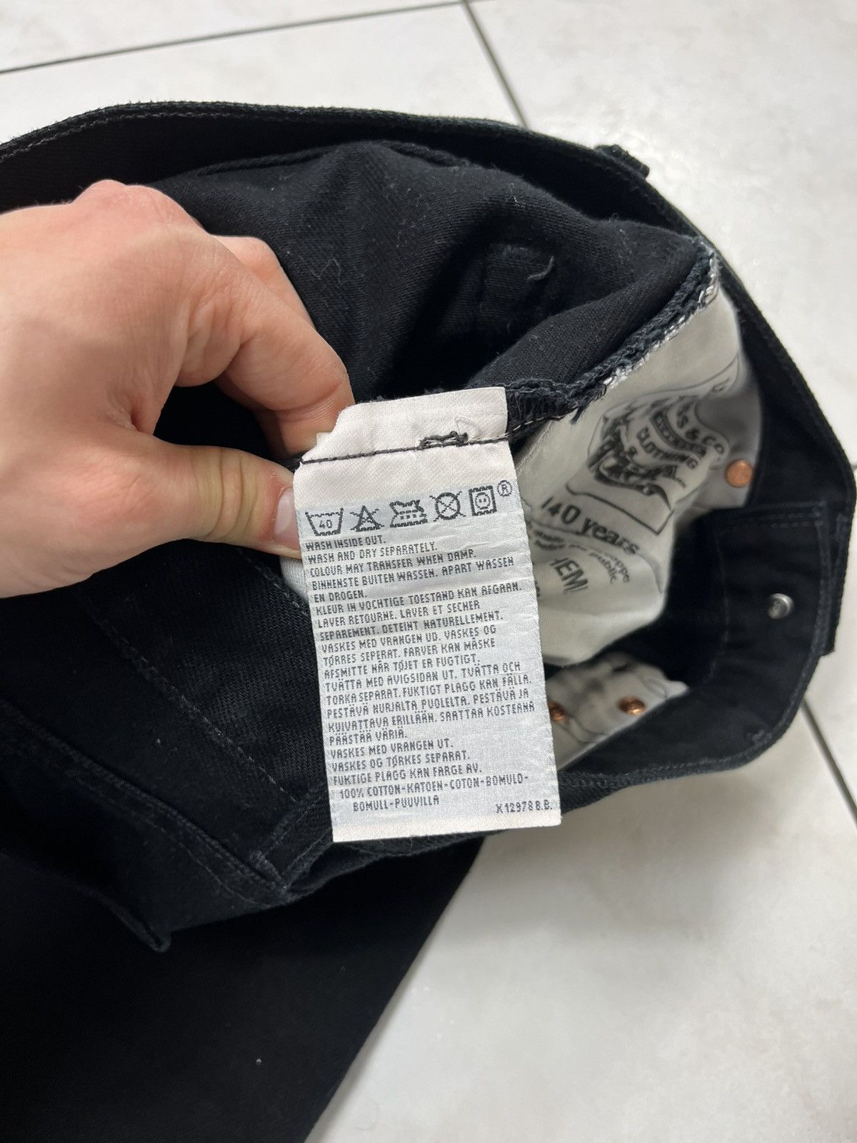 Levi's × Levi's Vintage Clothing × Vintage Vintage 90s Levi’s full black denim jeans pants Size US 30 / EU 46 - 15 Thumbnail