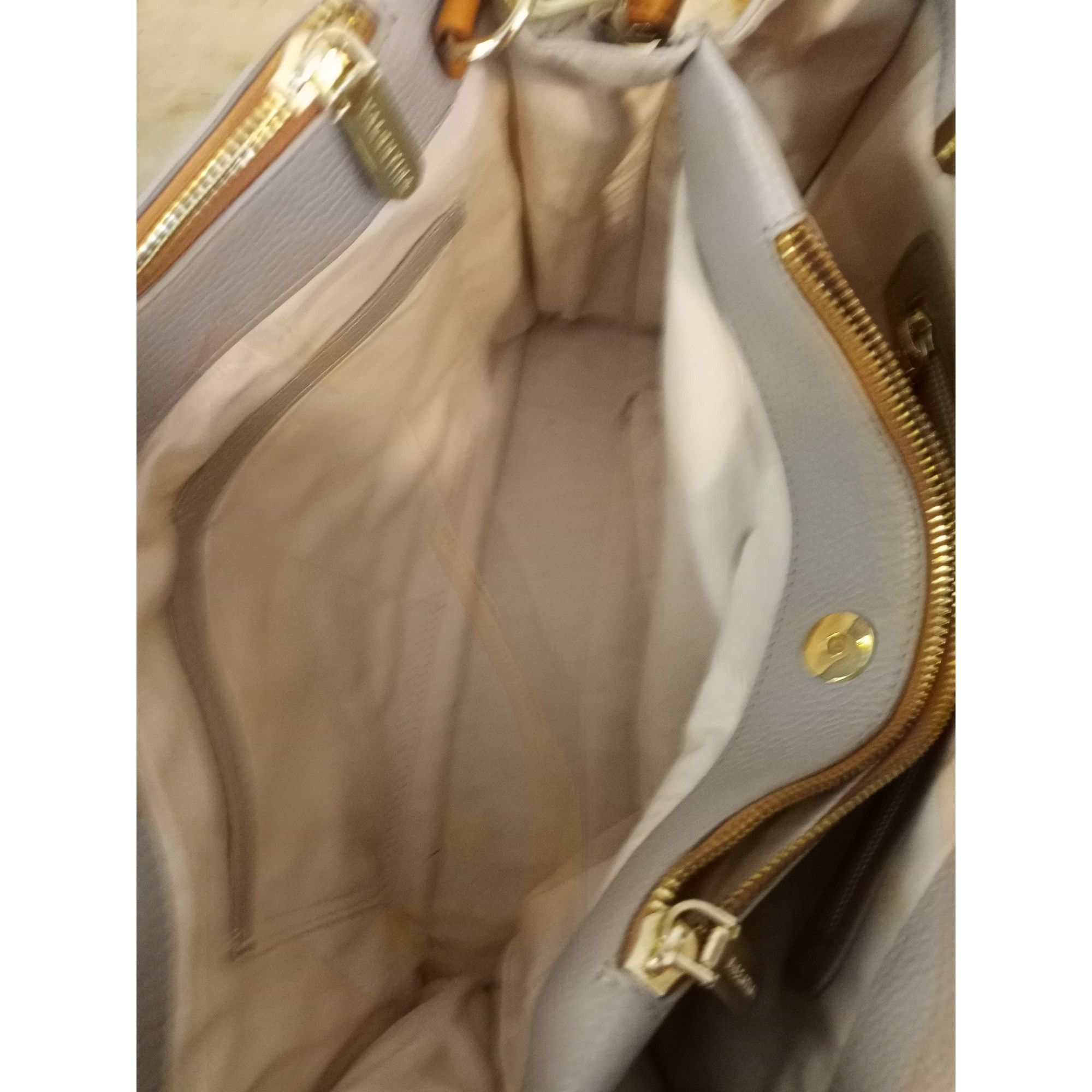 Designer Valentina Tradizone Italiana Beige Pebbled Leather Crossbody Size ONE SIZE - 11 Thumbnail