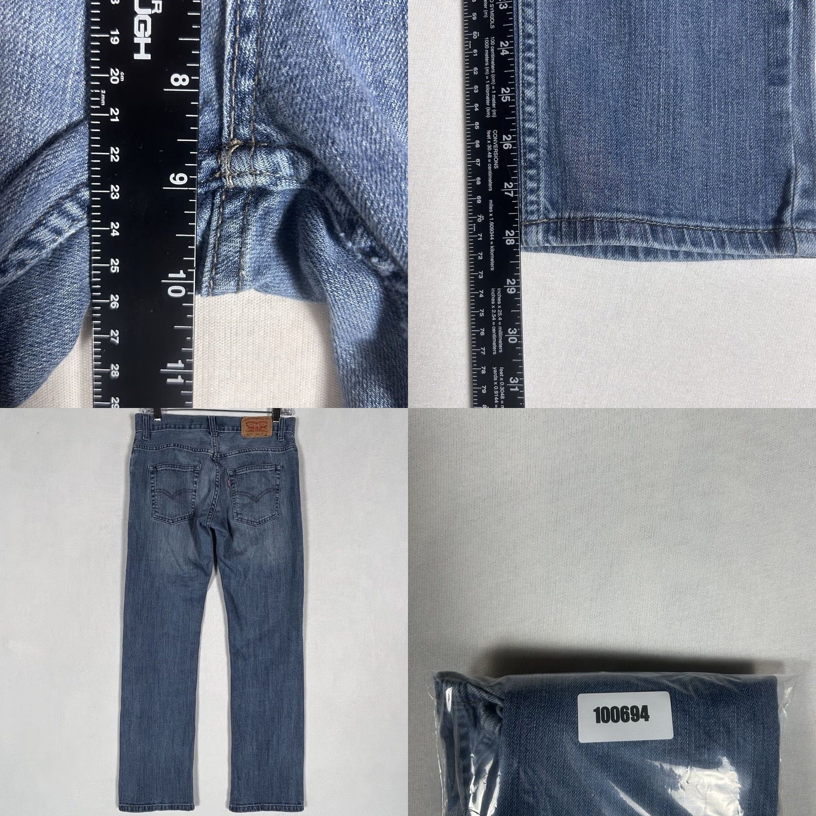 Levi's Levi's 511 Slim Straight Leg Jeans Women's Size 14 Reg Blue Denim 27 x 27 Jeans 14 Women Size 36" / US 14 / IT 50 - 8 Thumbnail