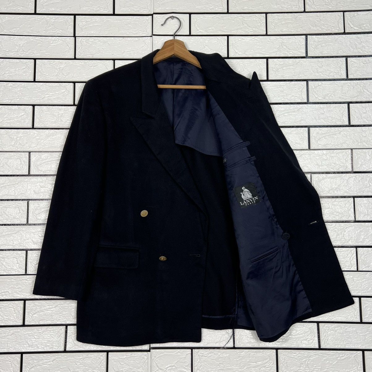 Lanvin LANVIN PARIS Double Breasted Suit Jacket Blazer #4123-C187 Size 42R - 8 Thumbnail