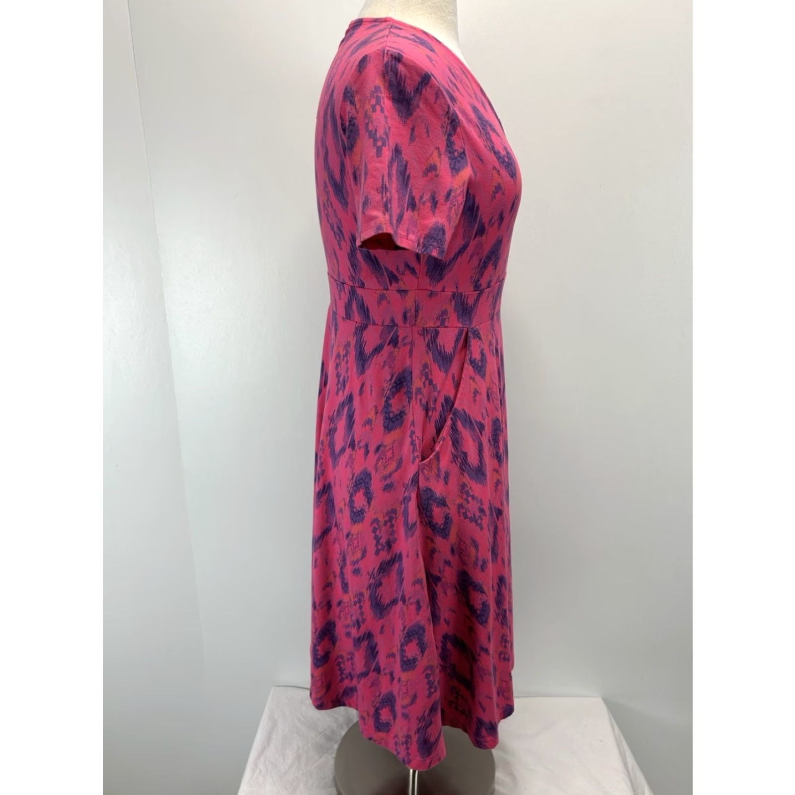 Pinko Fresh Produce Ikat Print Dress Women’s S Pink Fit & Flare Aztec Made USA Dress Size S / US 4 / IT 40 - 4 Thumbnail
