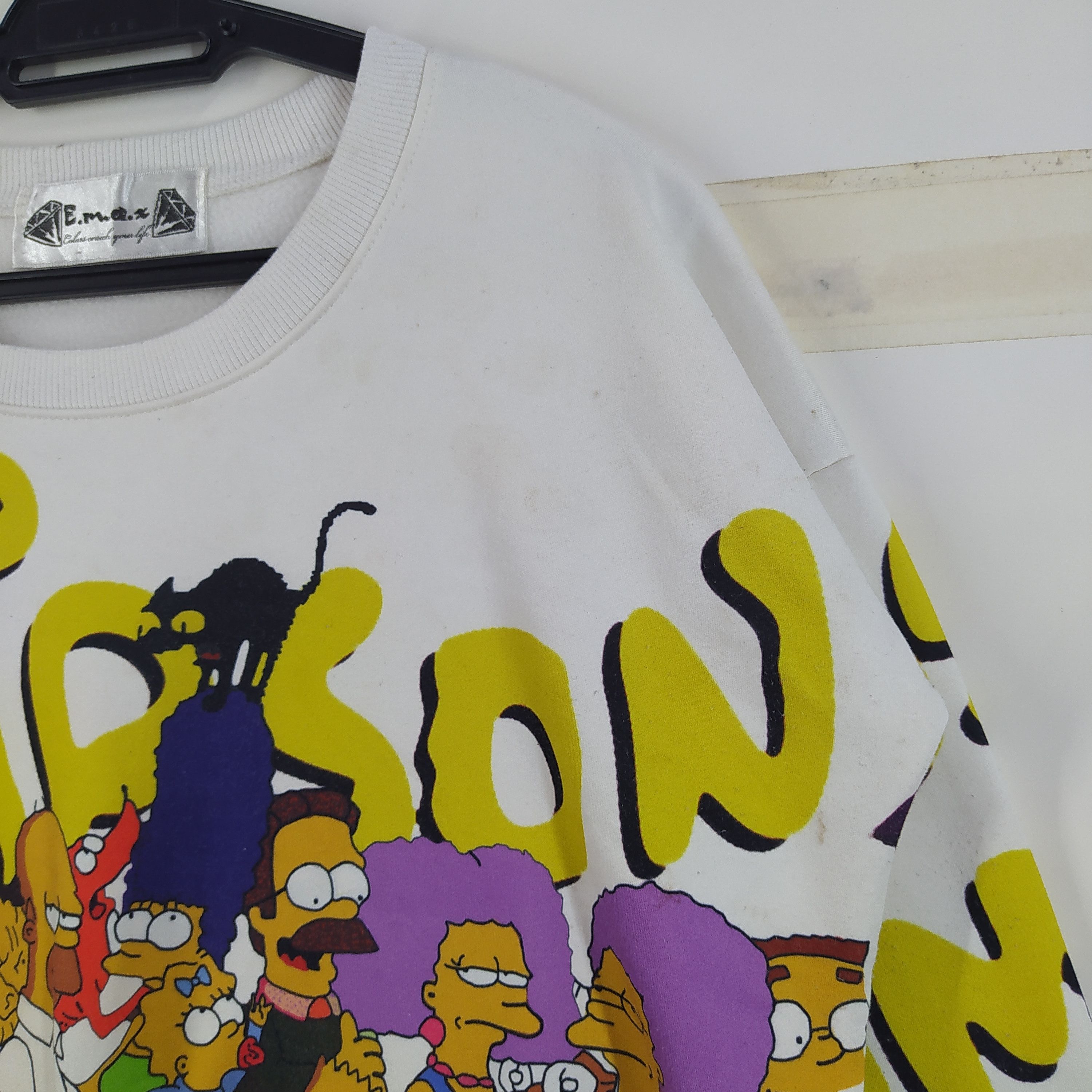 Designer × Vintage Vintage EMAX The Simpsons Crop Top Big Print Big Logo Rare Size US M / EU 48-50 / 2 - 3 Thumbnail
