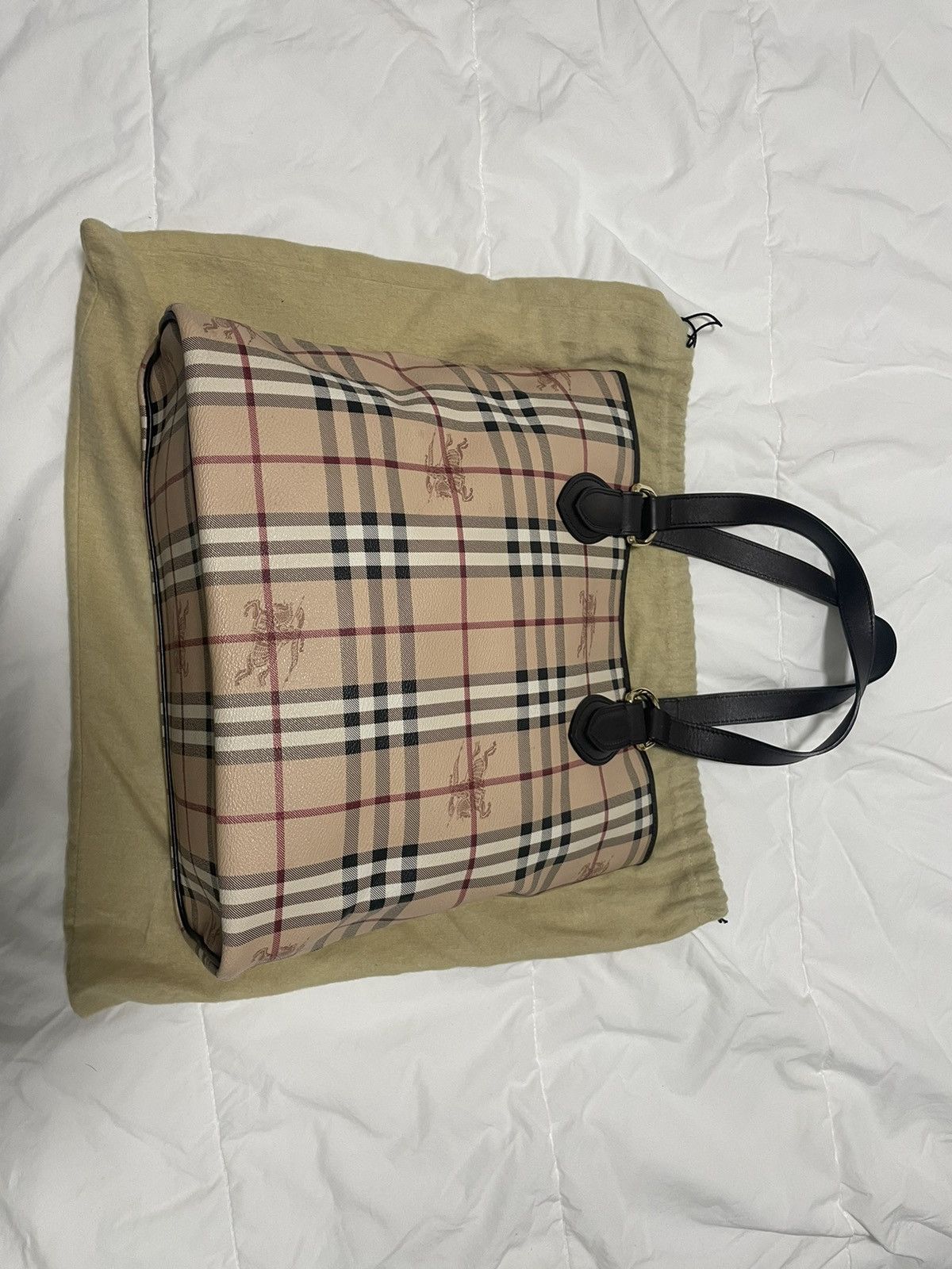 Burberry Burberry Haymarket Tote Bag Size ONE SIZE - 2 Thumbnail