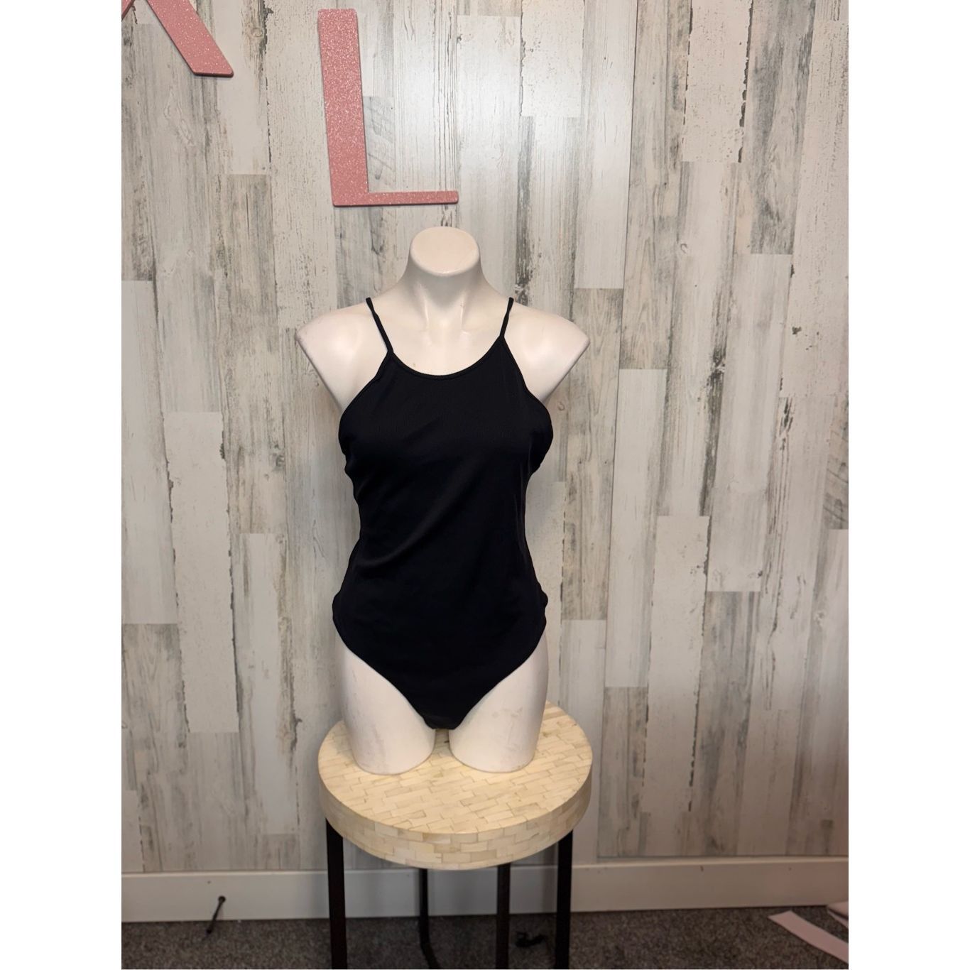 H&M H&M Black Ribbed Bodysuit XL Size XL / US 12-14 / IT 48-50 - 2 Thumbnail
