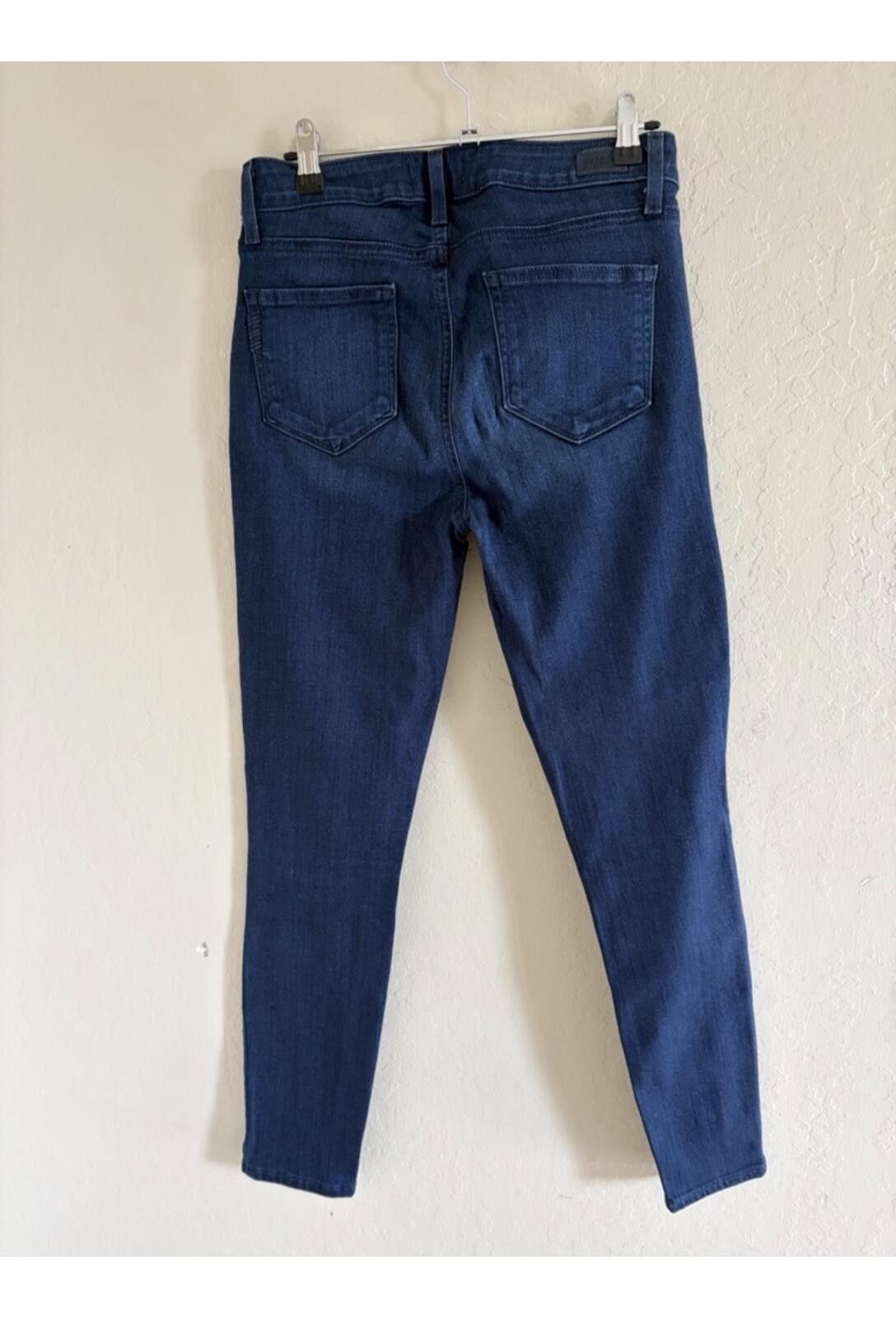 Paige PAIGE Verdugo Dark Navy Ankle Skinny Jeans Size 29" - 6 Thumbnail