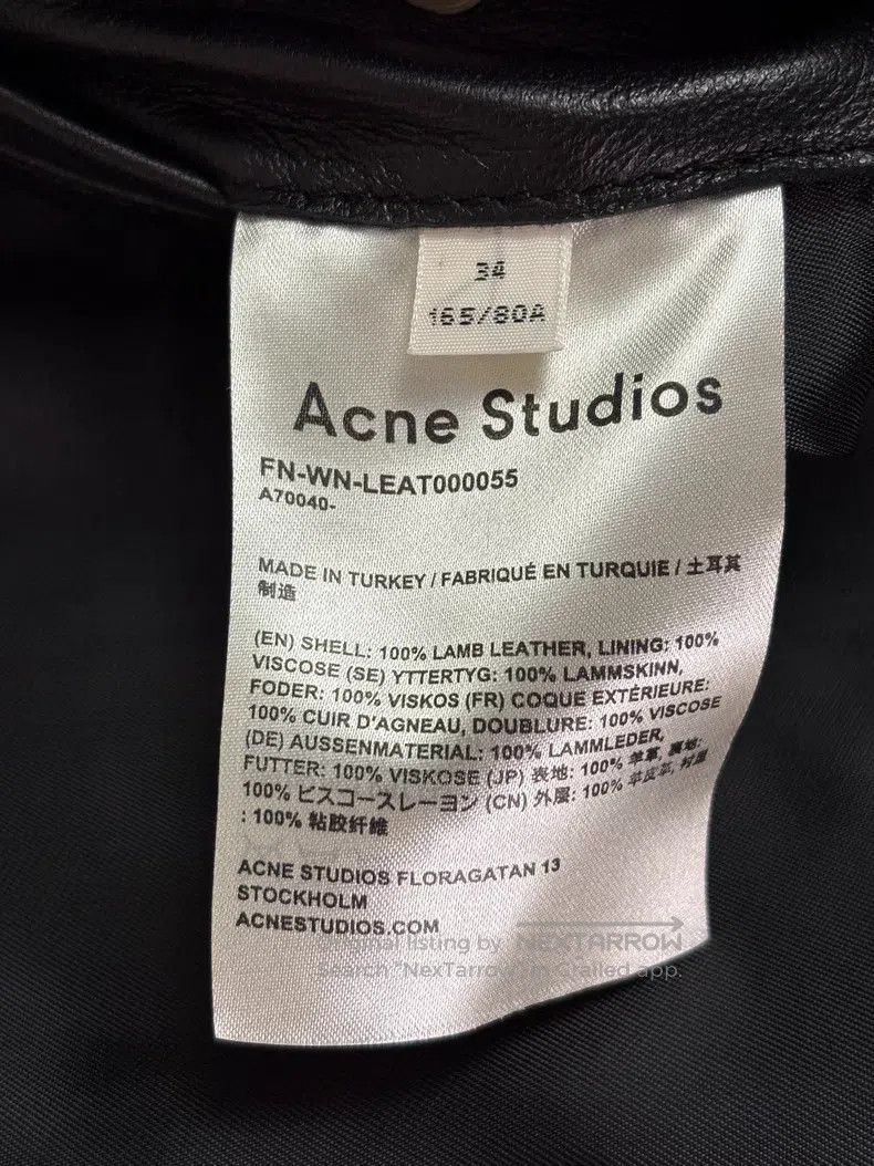 Acne Studios Acne Studios Women's Leather Jacket Size XXS / US 00 / IT 34 - 8 Thumbnail