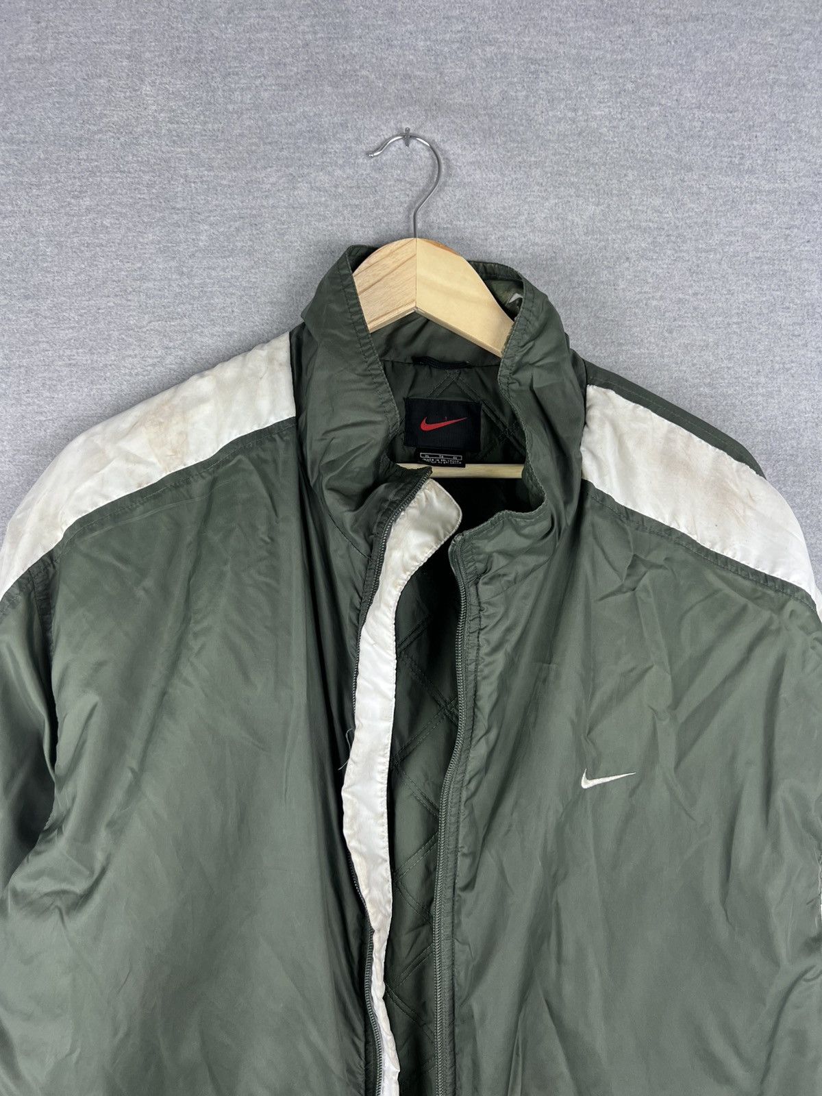 Nike Vintage 1990s Nike Long Forest Green Heavy Windbreaker XL Size US XL / EU 56 / 4 - 1 Thumbnail