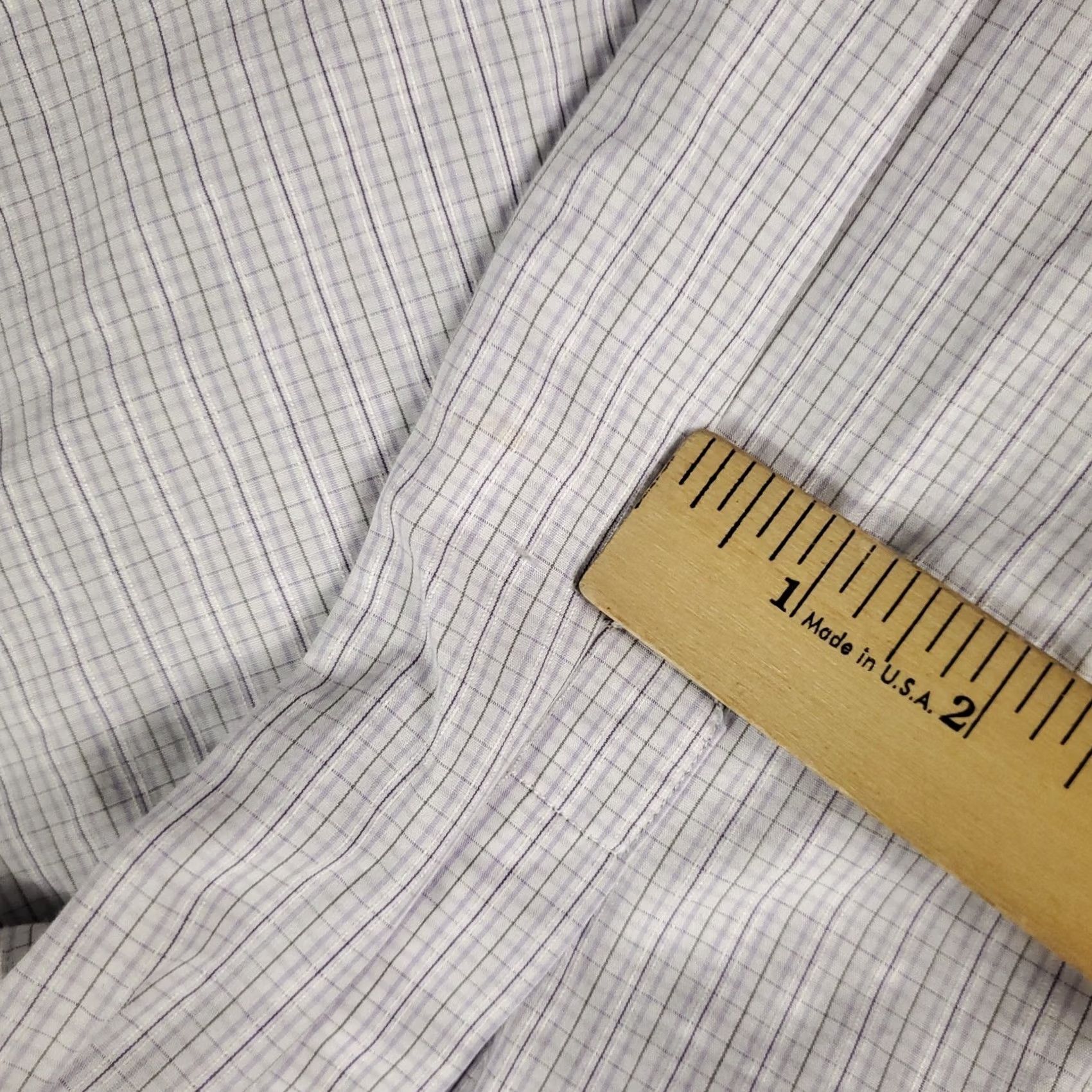 Canali Canali Shirt Mens 18 46 Purple Plaid Dress Shirt Button Up Long Sleeve Size 48R - 4 Thumbnail