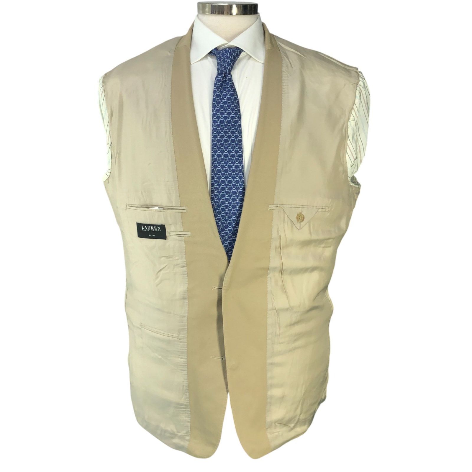 Lauren Ralph Lauren Ralph Lauren LRL 44L Sport Coat Jacket Khaki RECENT *BLEMISH Size 44L - 14 Thumbnail