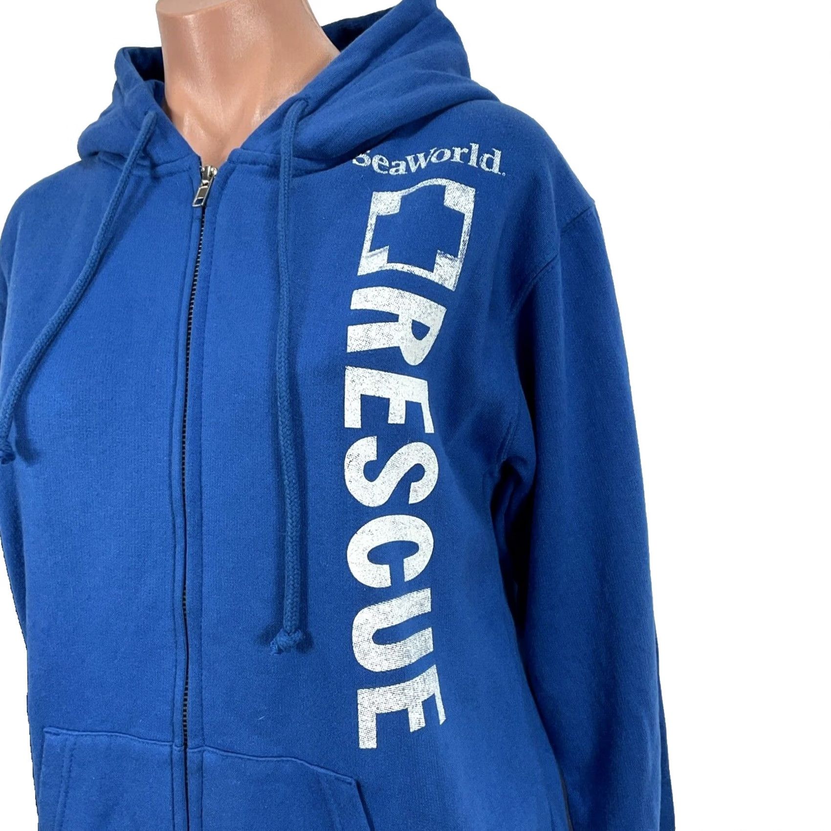 Vintage Sea World Rescue Official Park Hoodie Sweatshirt Men’s Small Blue NWT New Size US S / EU 44-46 / 1 - 4 Thumbnail