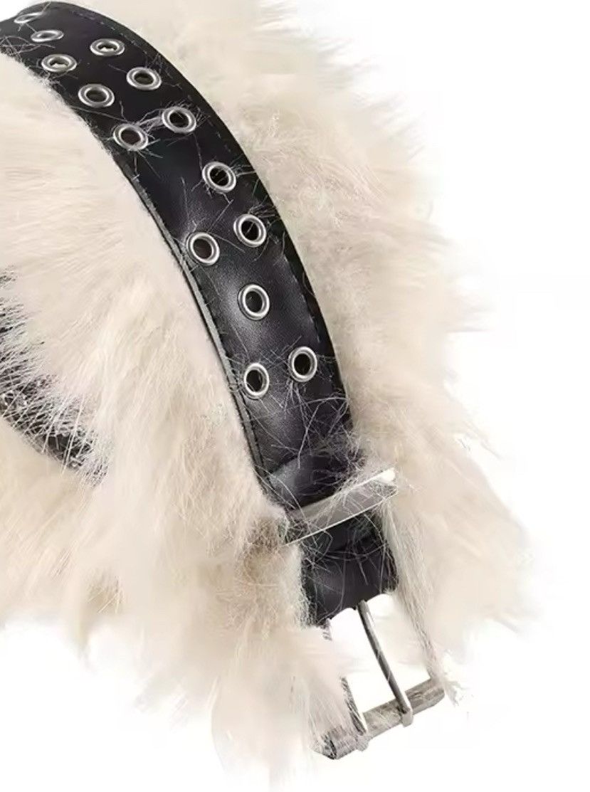 Japanese Brand × Leather Black white Faux Belts Size ONE SIZE - 3 Thumbnail