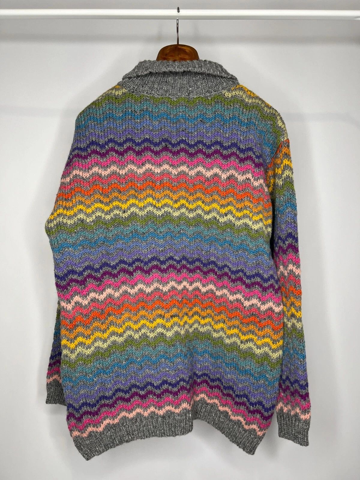 Other Pachamama London Striped Wool Hand-knit Button Cardigan Size M / US 6-8 / IT 42-44 - 11 Thumbnail