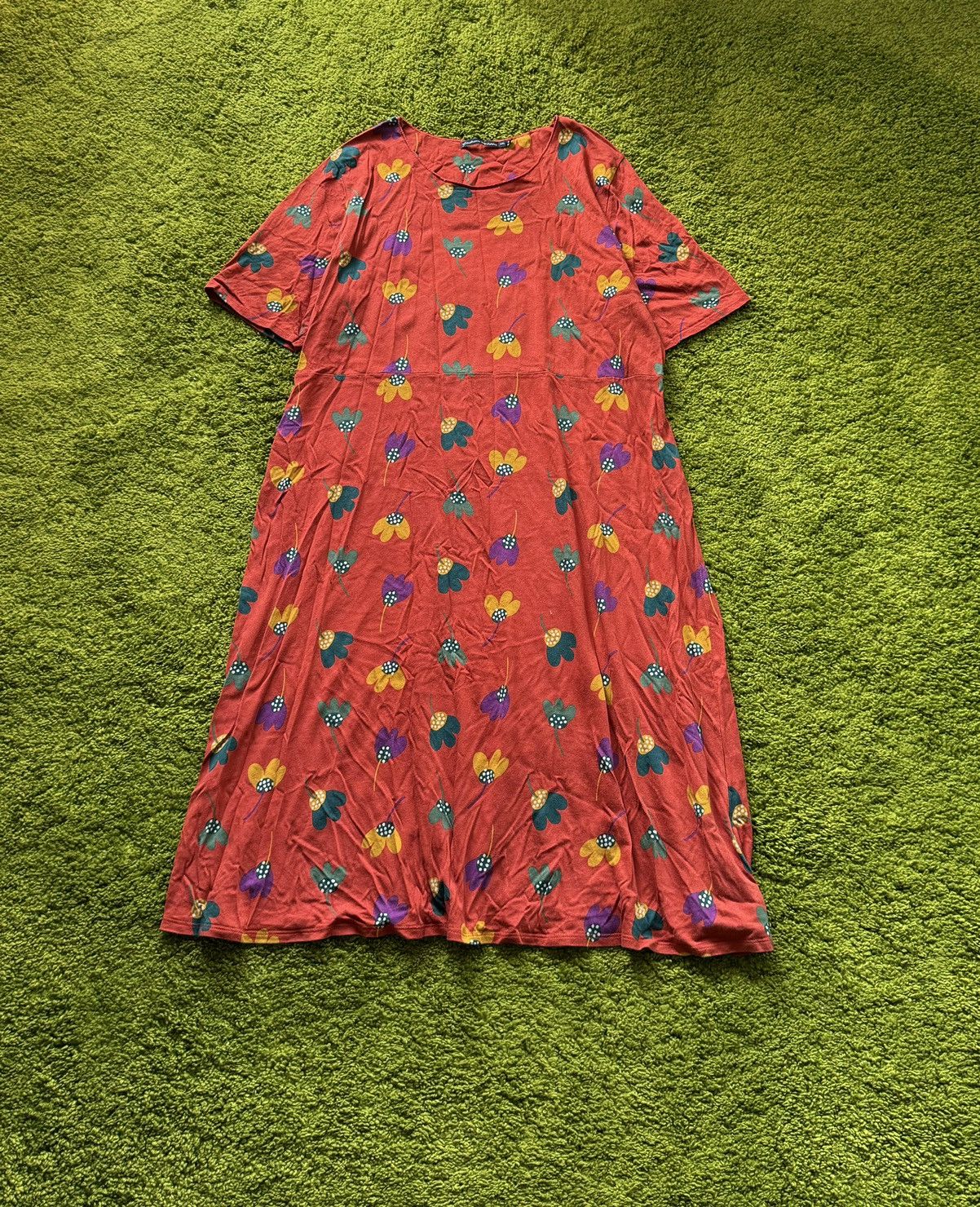 Designer Gudrun Sjoden avant garde floral pattern ethnic dress Size XXL / US 16-18 / IT 52-54 - 1 Thumbnail
