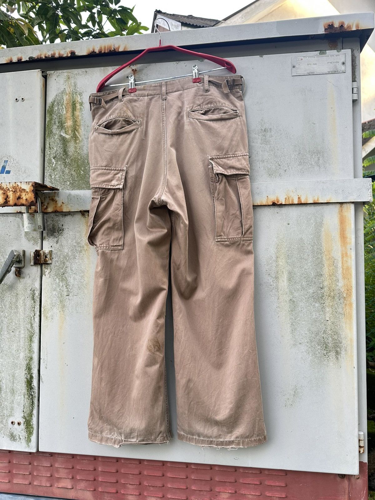 Avirex 👹Vintage THRASHED Avirex Baggy Cargo Pants Size US 33 - 5 Thumbnail