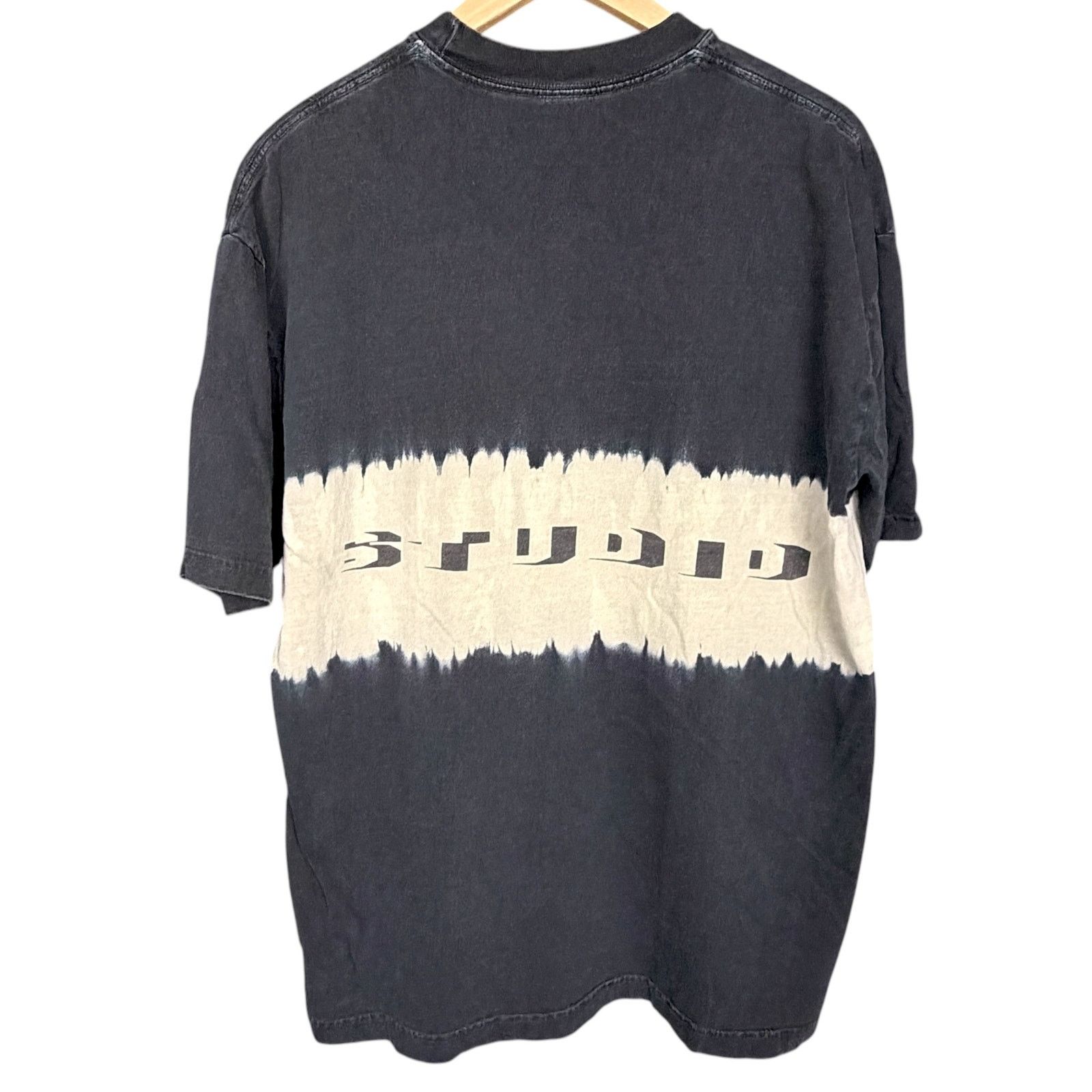 LQQK Studio Lqqk Studio Look Mens L Gray Bleach Boxy Cut Cotton T-Shirt Size US L / EU 52-54 / 3 - 3 Thumbnail