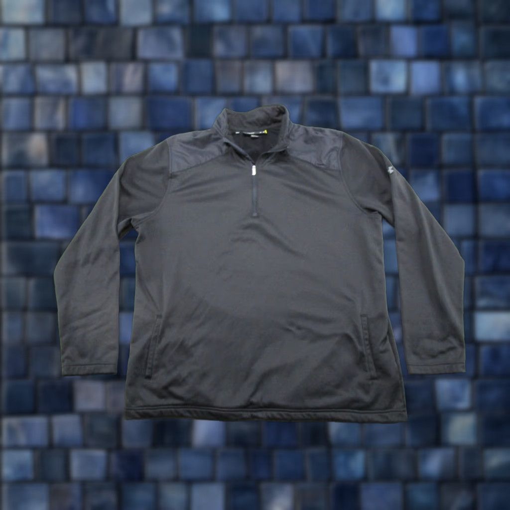 Under Armour Under Armour Men's Quarter Zip Pullover 1/4 Zip Black Performance Golf Shirt Size US L / EU 52-54 / 3 - 1 Thumbnail