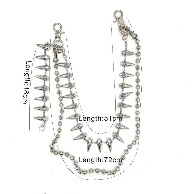 Vintage Retro hip-hop punk style jeans waist chain Size ONE SIZE - 4 Thumbnail