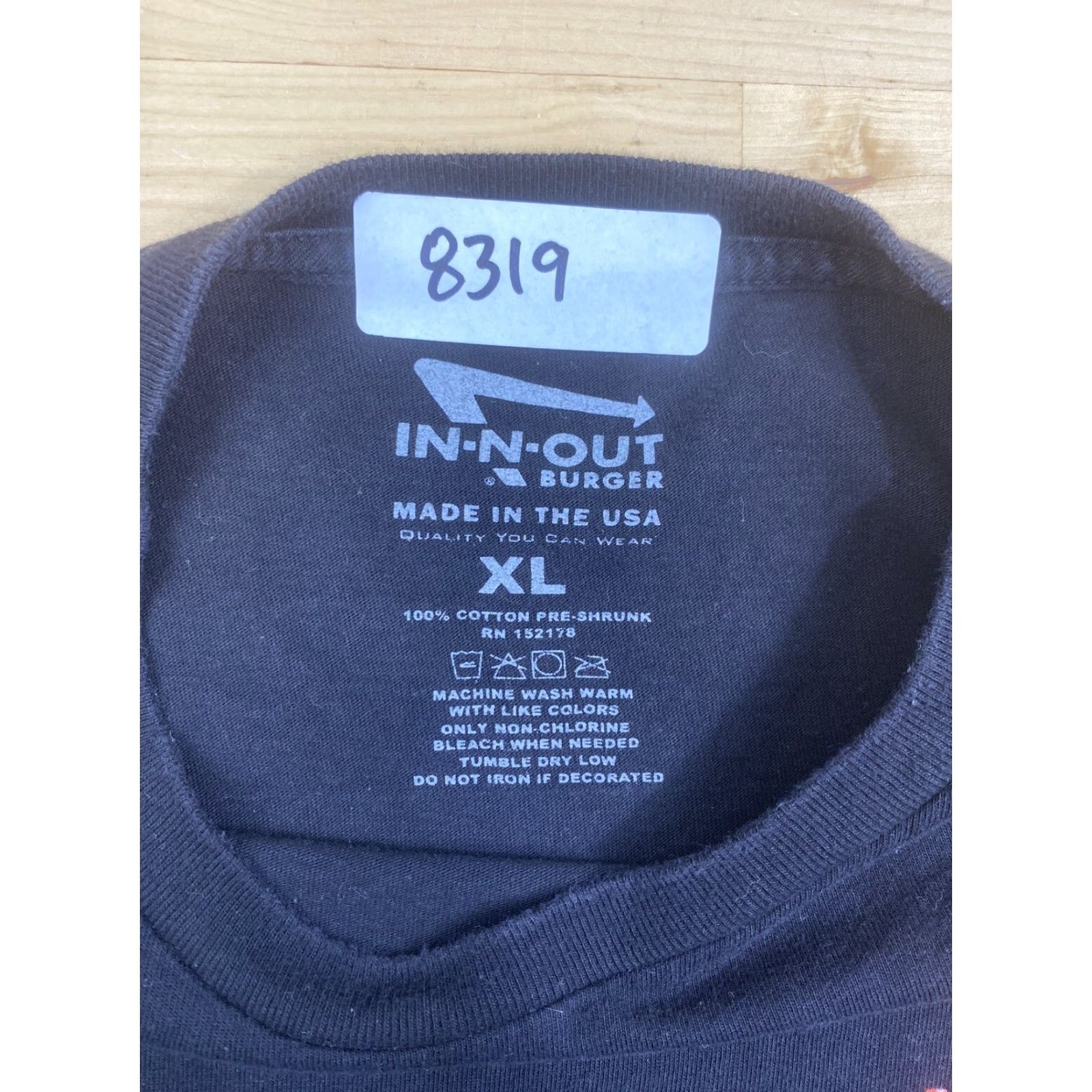 Logo 7 VINTAGE In-N-Out Graphic T Shirt Mens XL Black Classic Cars Logo Crew Neck #8319 Size US XL / EU 56 / 4 - 4 Thumbnail