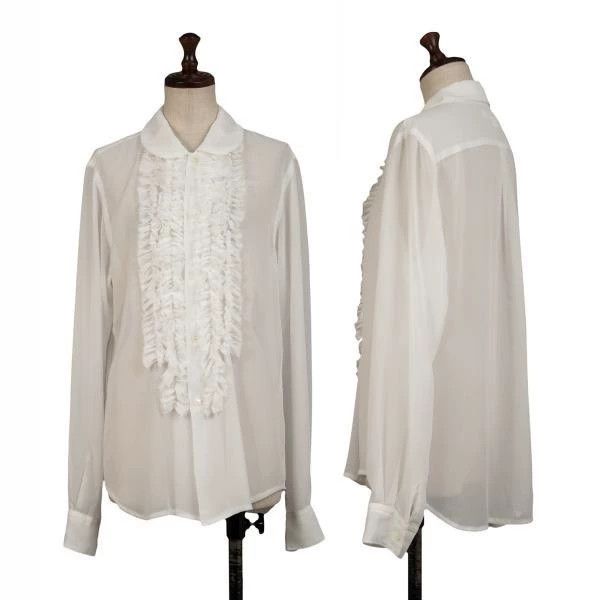 Comme des Garcons Comme Des Garcons White Vintage Design Shirt Top Size M / US 6-8 / IT 42-44 - 1 Thumbnail