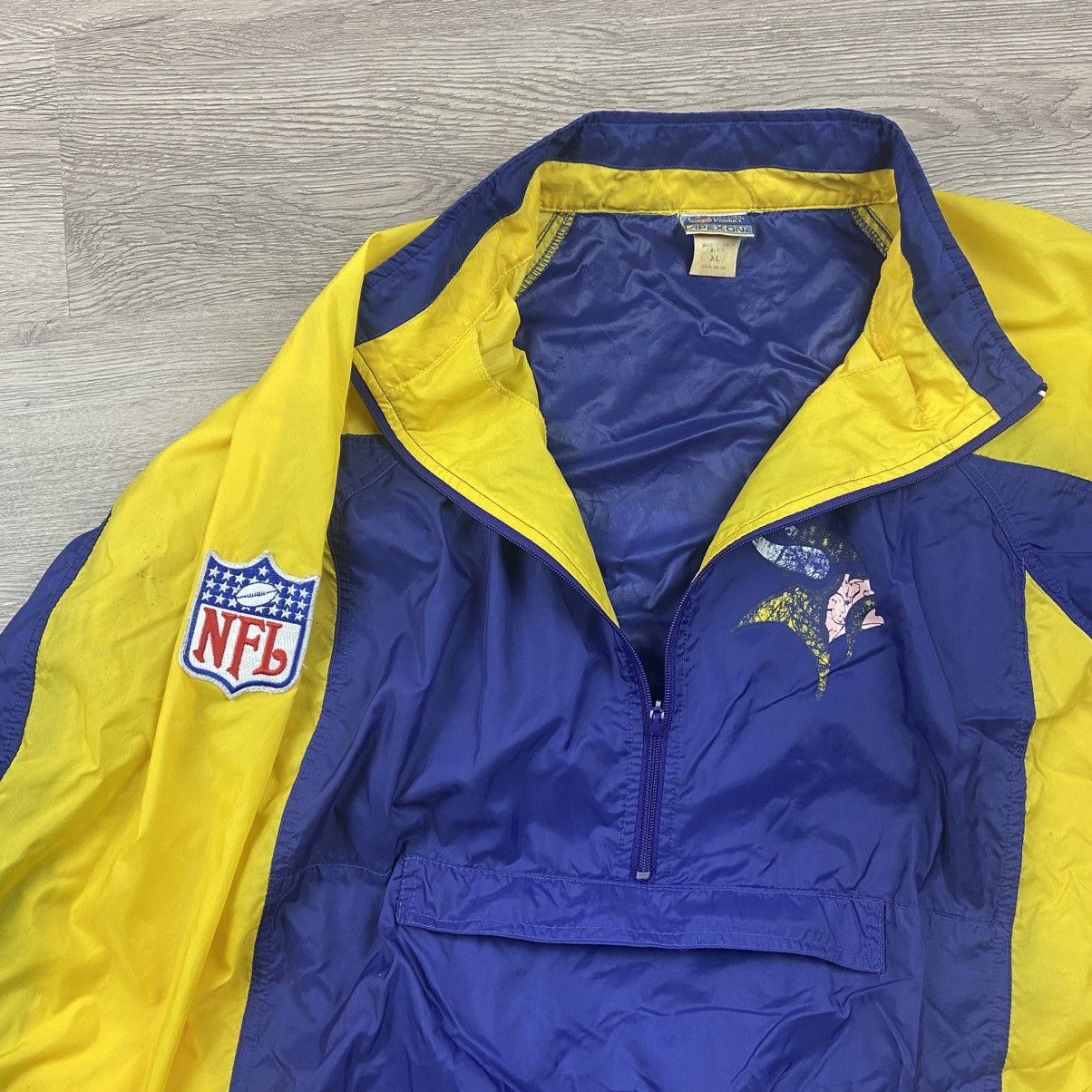 Apex One Vtg Apex One Minnesota Vikings lightweight windbreaker XL Size US XL / EU 56 / 4 - 5 Thumbnail