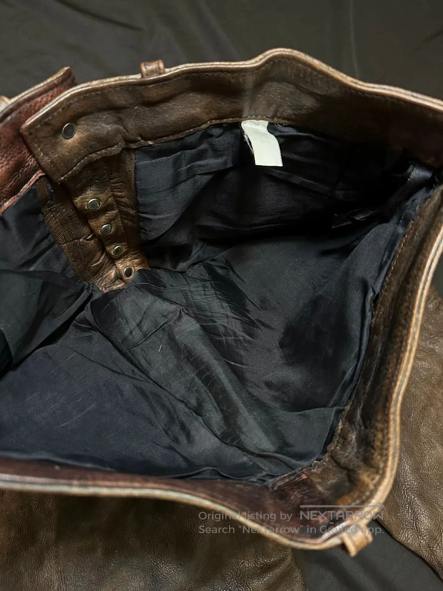 Vintage vintage leather pants with distressed details. Size US 34 / EU 50 - 9 Thumbnail