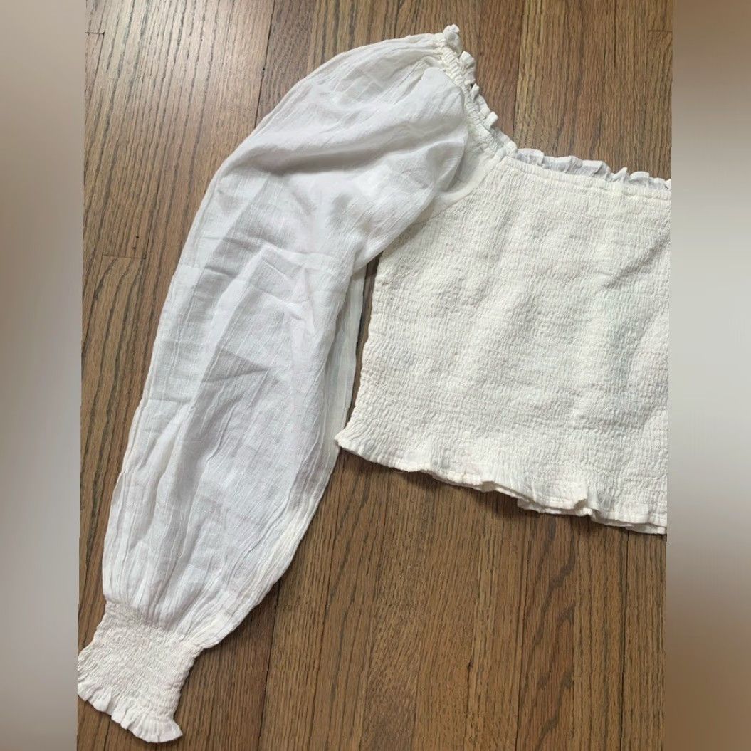 Vintage Aerie Shirt Blouse Long Sleeve White M Women Medium NWT Size M / US 6-8 / IT 42-44 - 7 Thumbnail