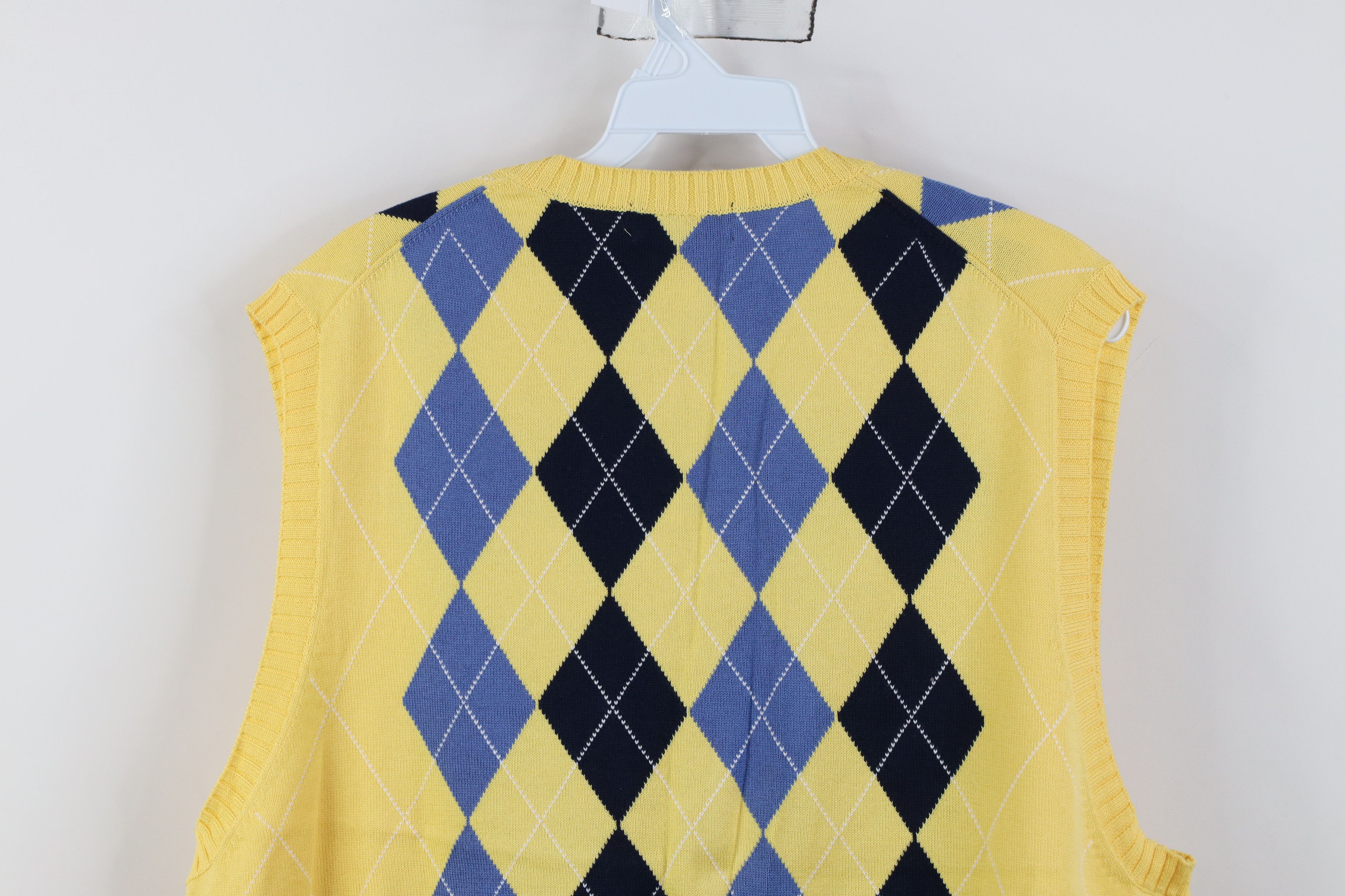 Vintage Vintage 90s Streetwear Cotton Knit V-Neck Sweater Vest Size US L / EU 52-54 / 3 - 8 Thumbnail