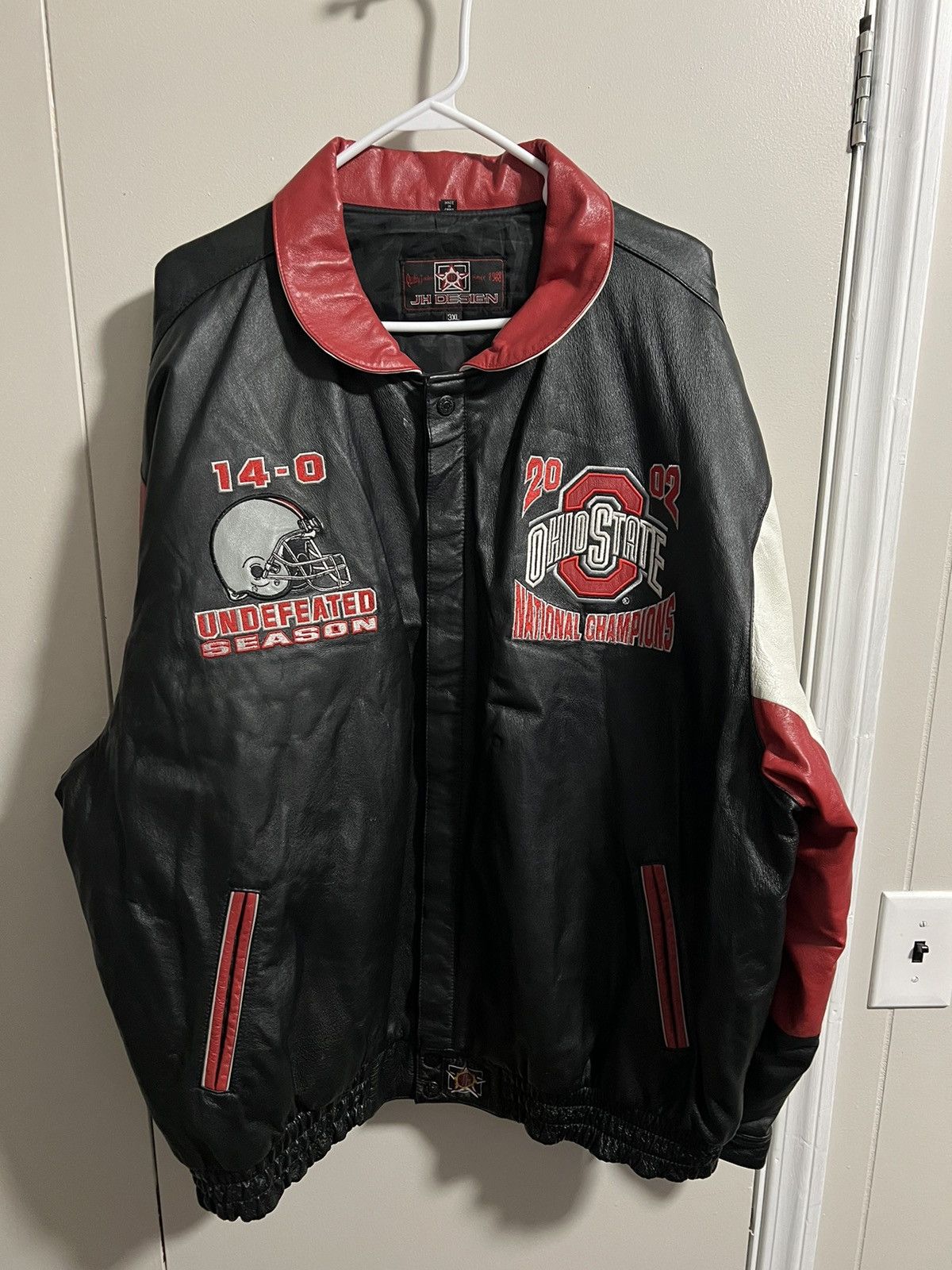 JH Design 2002 Ohio State Champions Leather Jacket Size US XXL / EU 58 / 5 - 3 Thumbnail