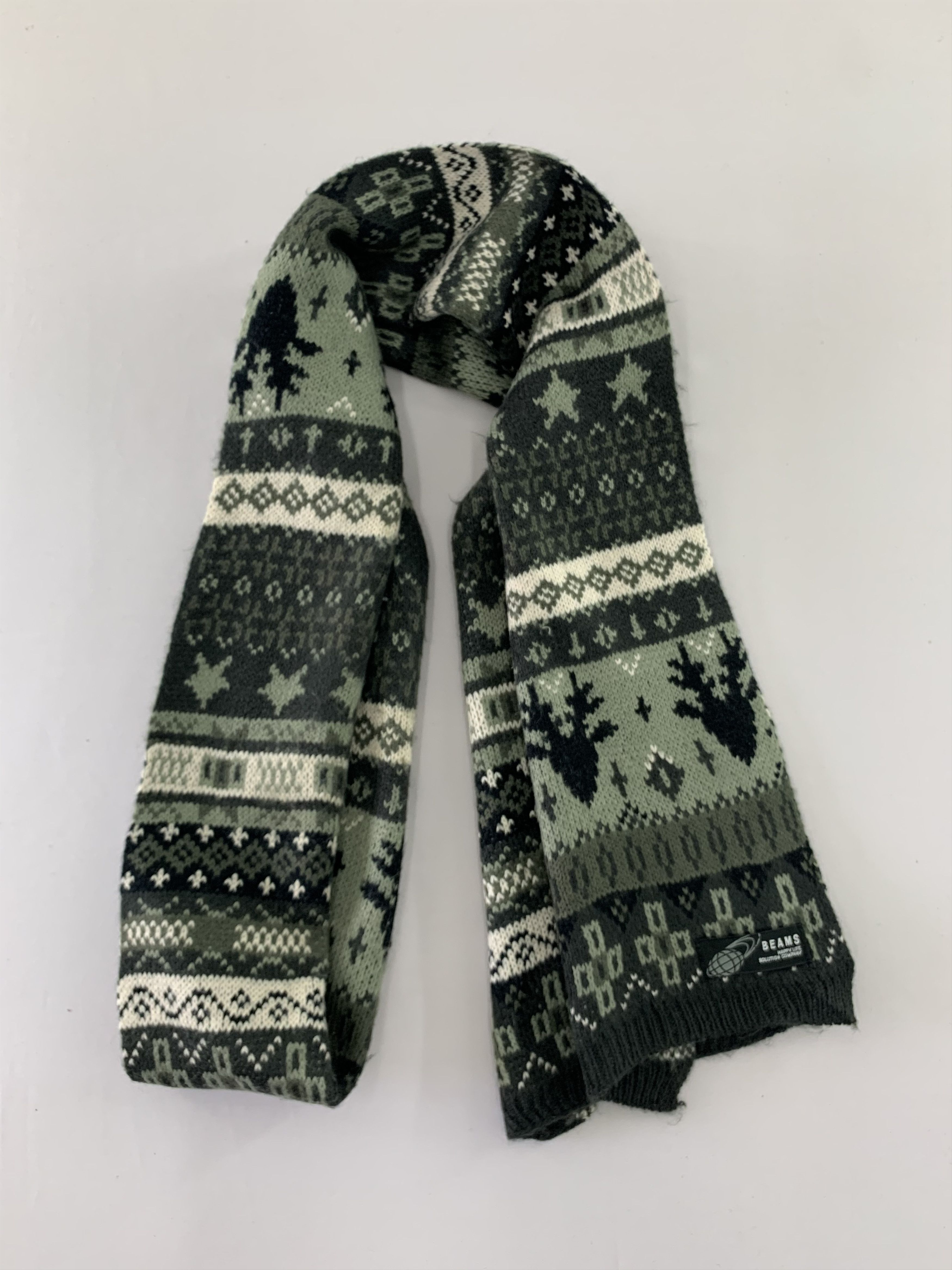 Beams Japan Beams Scarf Wool Muffler Neck Wrap BL4229 Size ONE SIZE - 3 Thumbnail