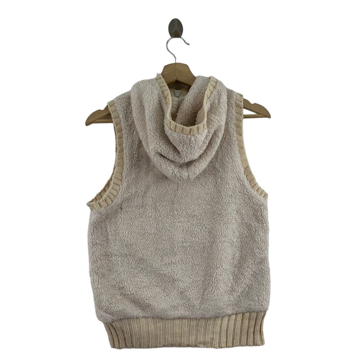 Other RAY BEAMS Deep Pile Sherpa Cream Sleeveless Hoodie Size US S / EU 44-46 / 1 - 4 Thumbnail