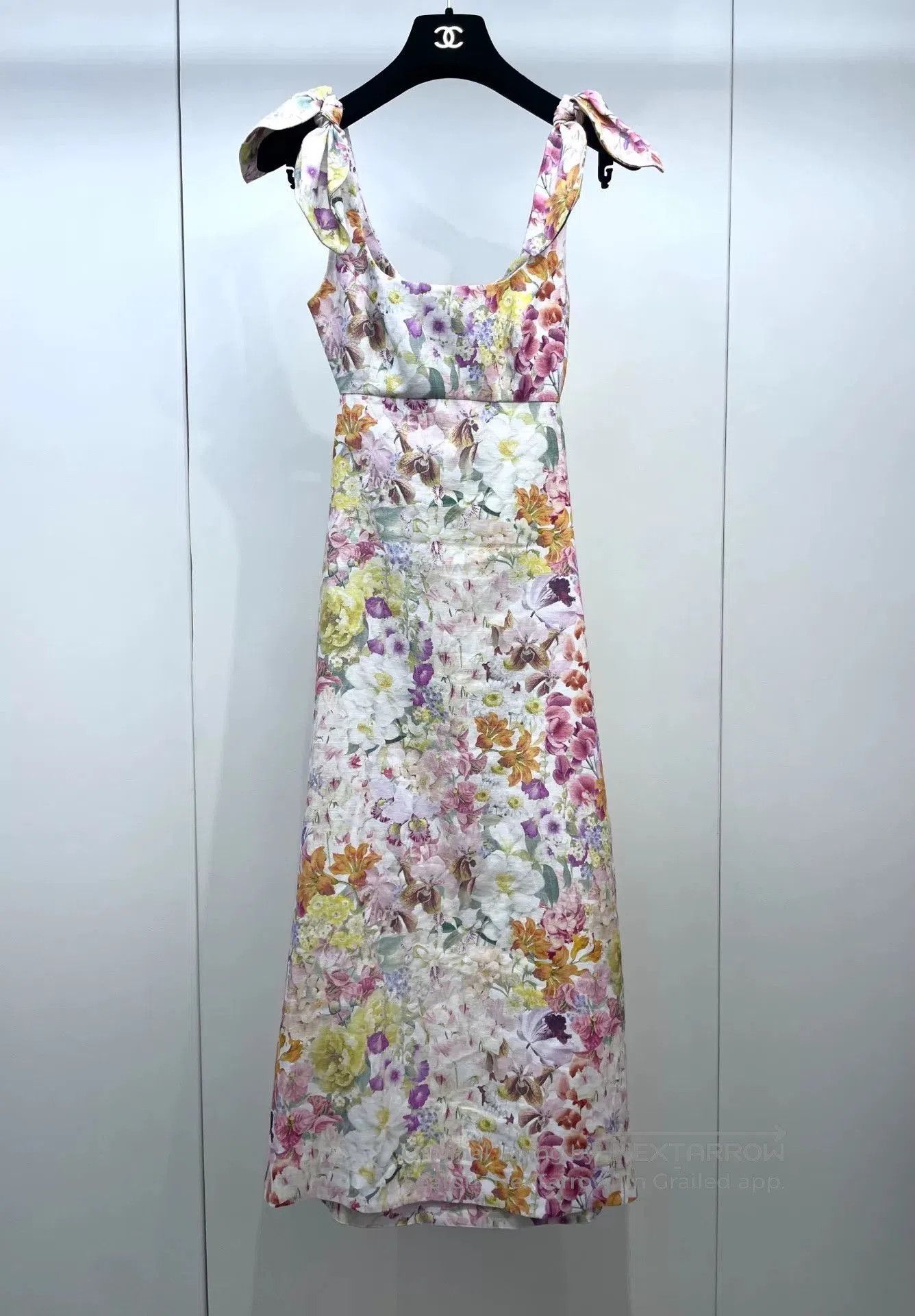 Zimmermann 2024 Floral Bow Backless Dress.