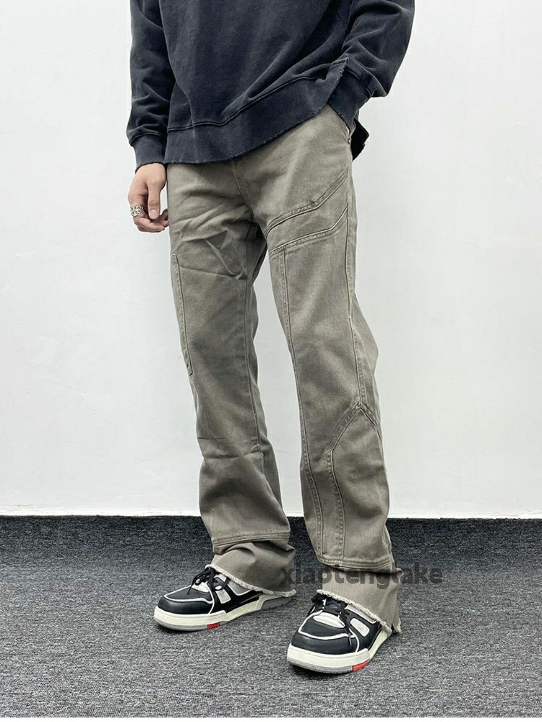 Designer × Japanese Brand × Vintage wsshed faded cleanfit patchwork work yuppie pants Size US 30 / EU 46 - 1 Thumbnail
