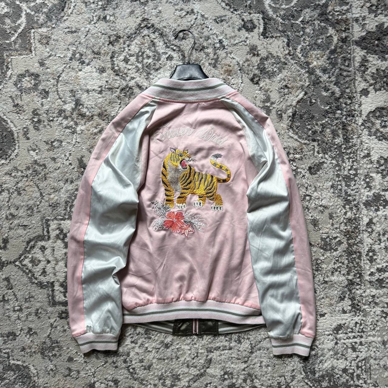 Japanese Brand Japanese Sukajan Souvenir Satin Embroidered Tiger Zip Bomber Size L / US 10 / IT 46 - 2 Thumbnail