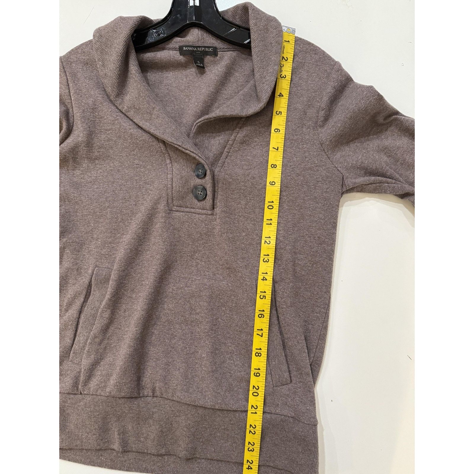 Banana Republic Banana Republic Sweater Womens SM Brown Shawl Collar Pullovr Size S / US 4 / IT 40 - 7 Thumbnail