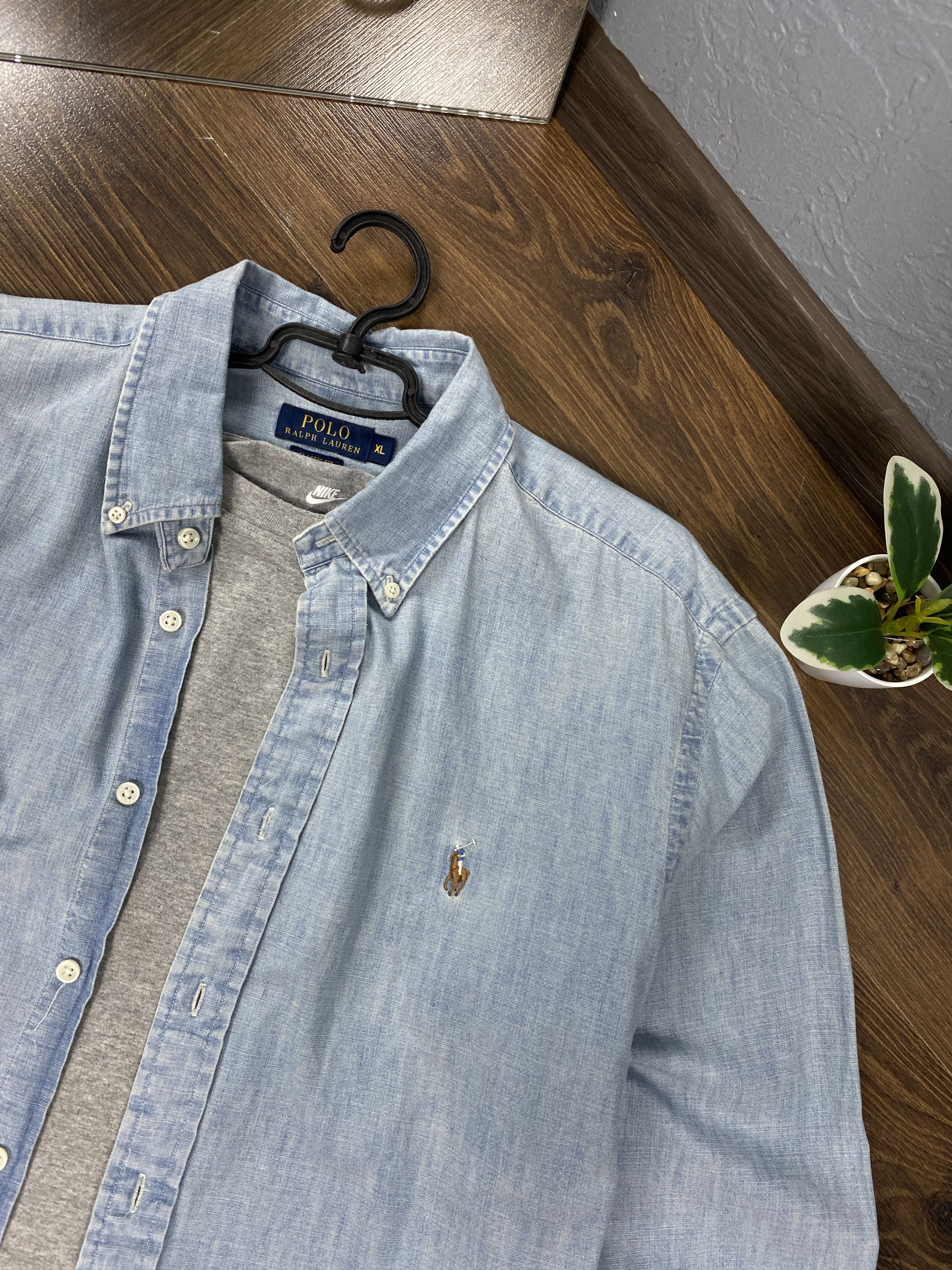 Polo Ralph Lauren Polo Ralph Lauren vintage long sleeve denim jeans shirt Size US XL / EU 56 / 4 - 2 Thumbnail