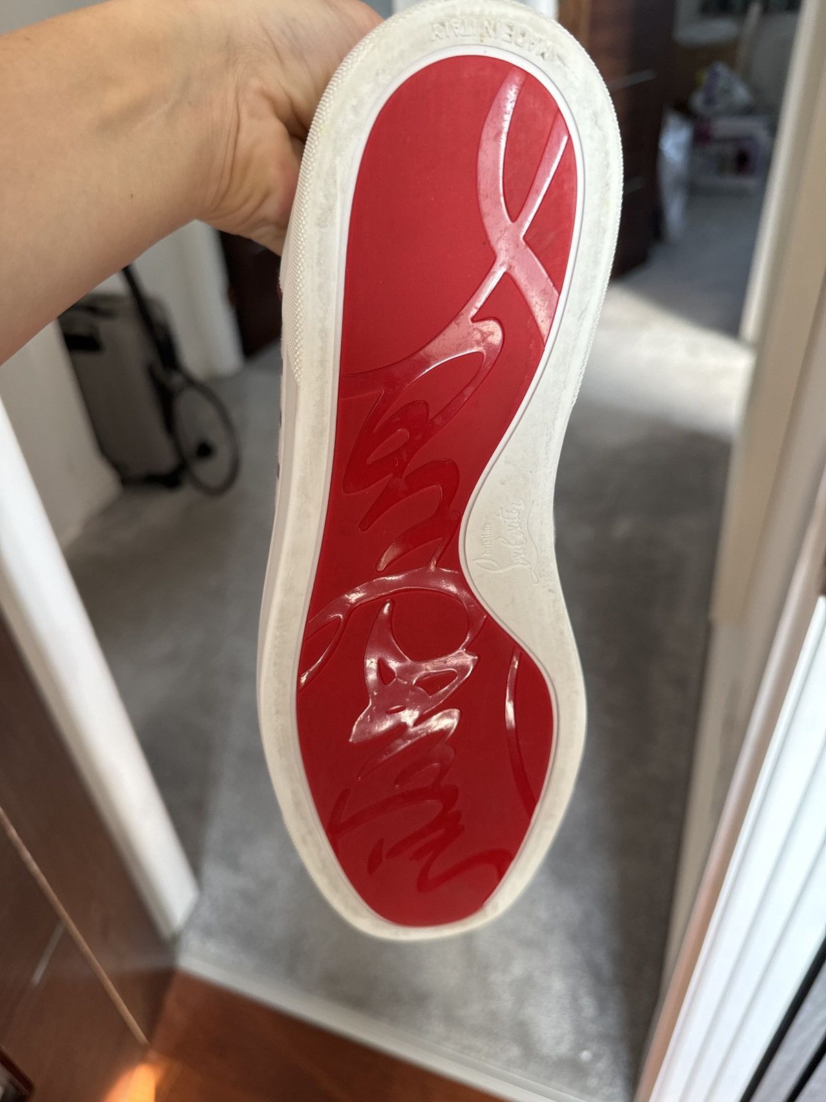 Christian Louboutin Christian Louboutin Blue & White With Red Stripe Size US 12 / EU 45 - 20 Thumbnail