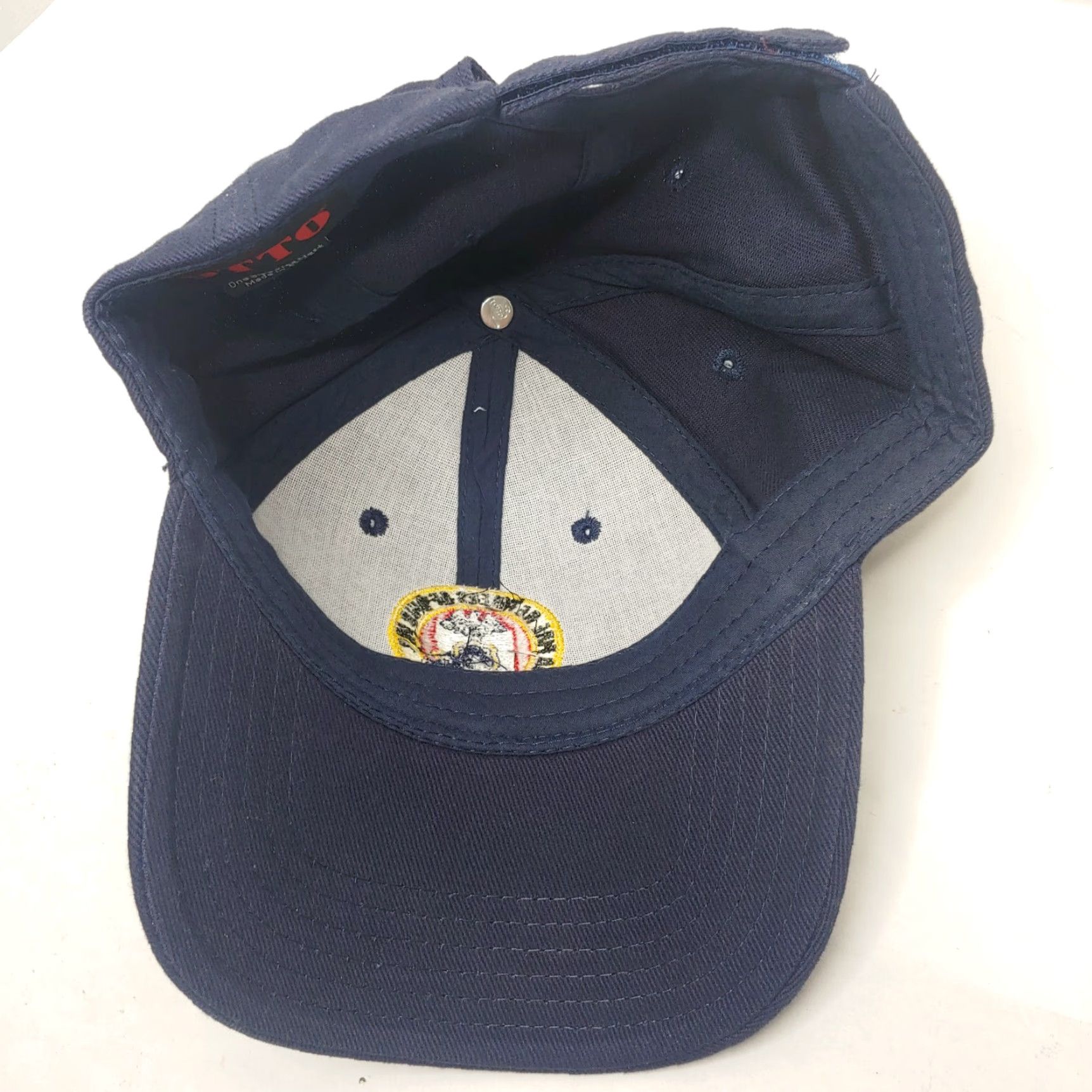 Vintage OTTO Police & Fire Retirees of Ohio Cap Blue Adjustable Canvas Strap Back Cap Size ONE SIZE - 4 Thumbnail
