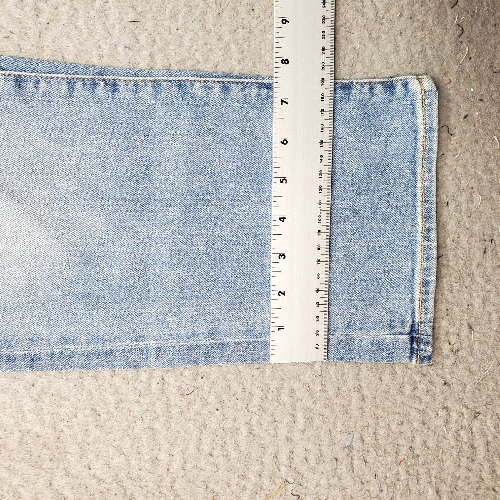 Vintage Seven7 Straight Jeans Womens 10 Blue Denim Stretch Light Wash High Rise Outdoor Jeans Size 32" / US 10 / IT 46 - 5 Thumbnail