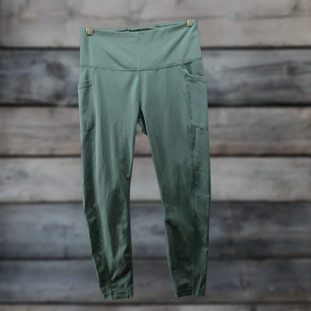 Vintage VINTAGE Yogalicious Lux Leggings Womens L Sage Green High Rise Active Yoga Gym Size 36" / US 14 / IT 50 - 1 Thumbnail